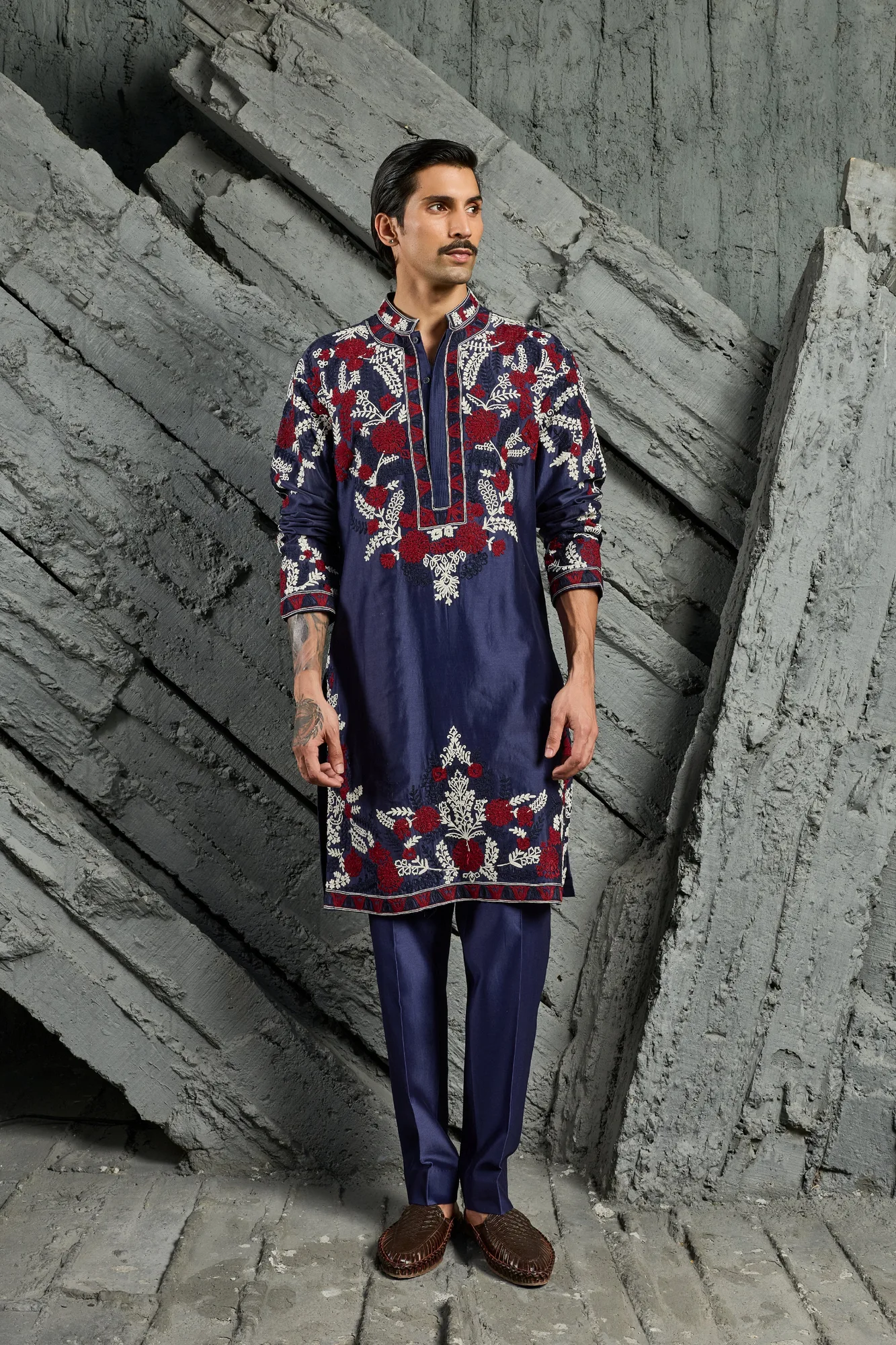 Neel Dori Kurta Set by Sarab Khanijou