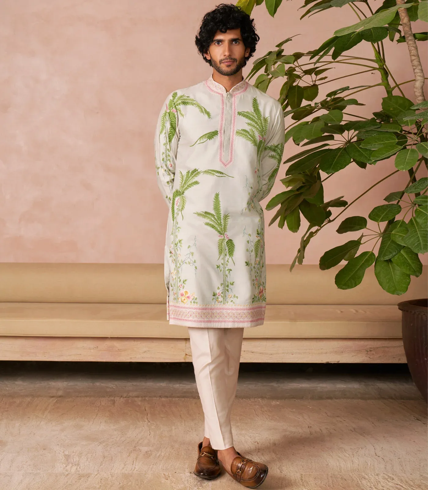 Aqua Blue Kurta Set by Anushree Reddy