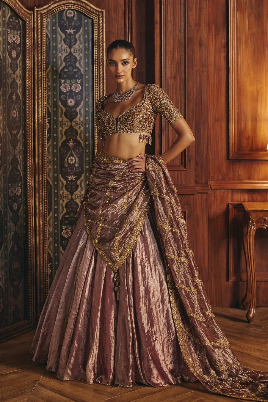 Sanaya by Mahima Mahajan, red lehenga