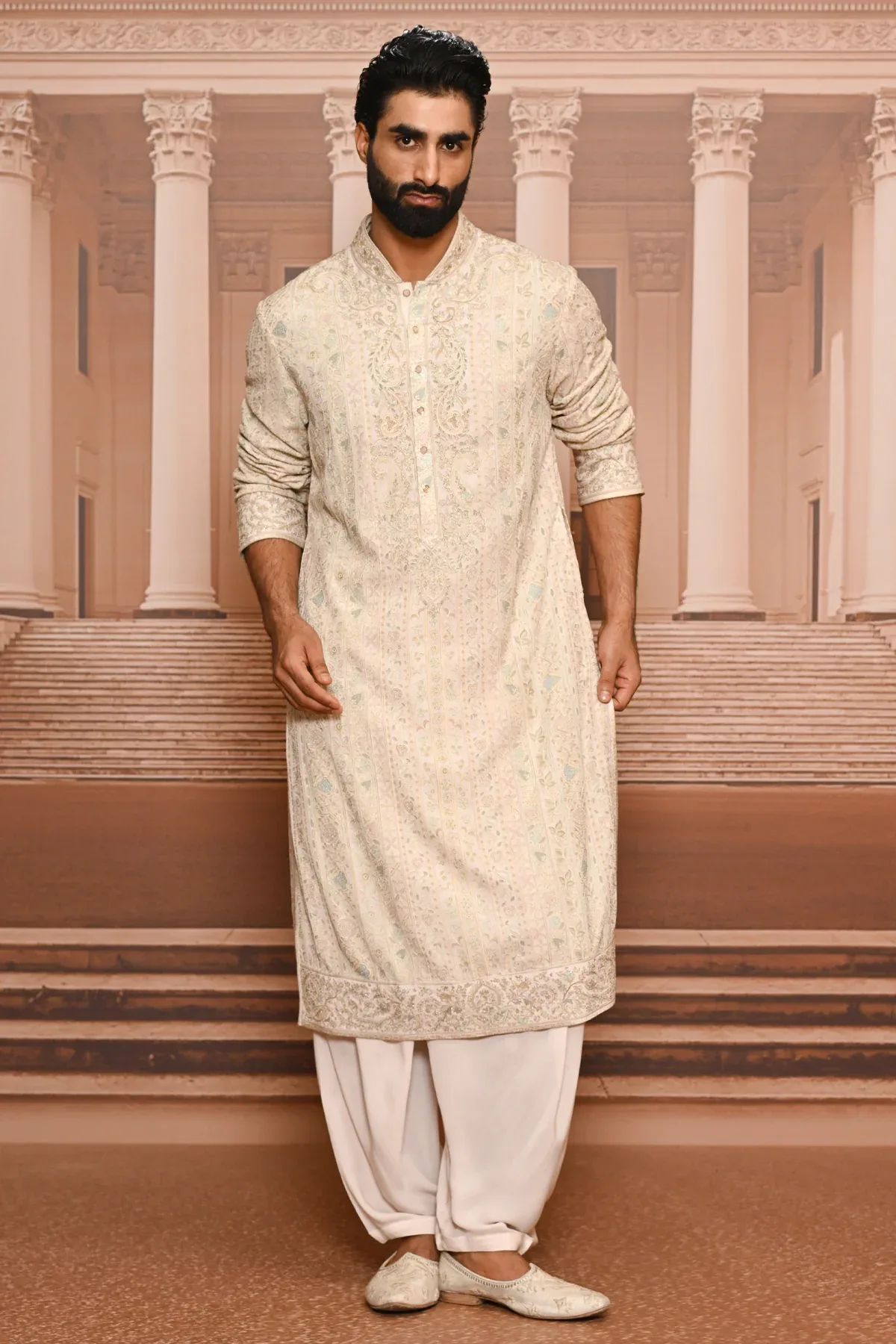 Ever Bloom Zari Kurta Set by Tarun Tahiliani