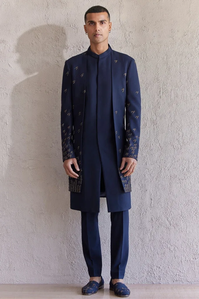 Naples Navy Indo Western by Qbik