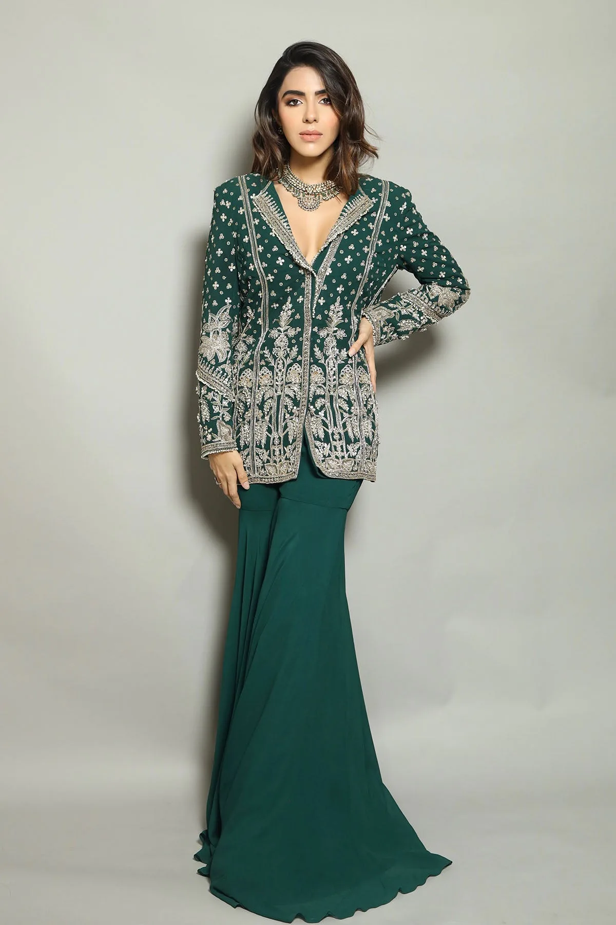 Bahaar Dhawan in Zeeb Pant Suit Set by Ridhi Mehra