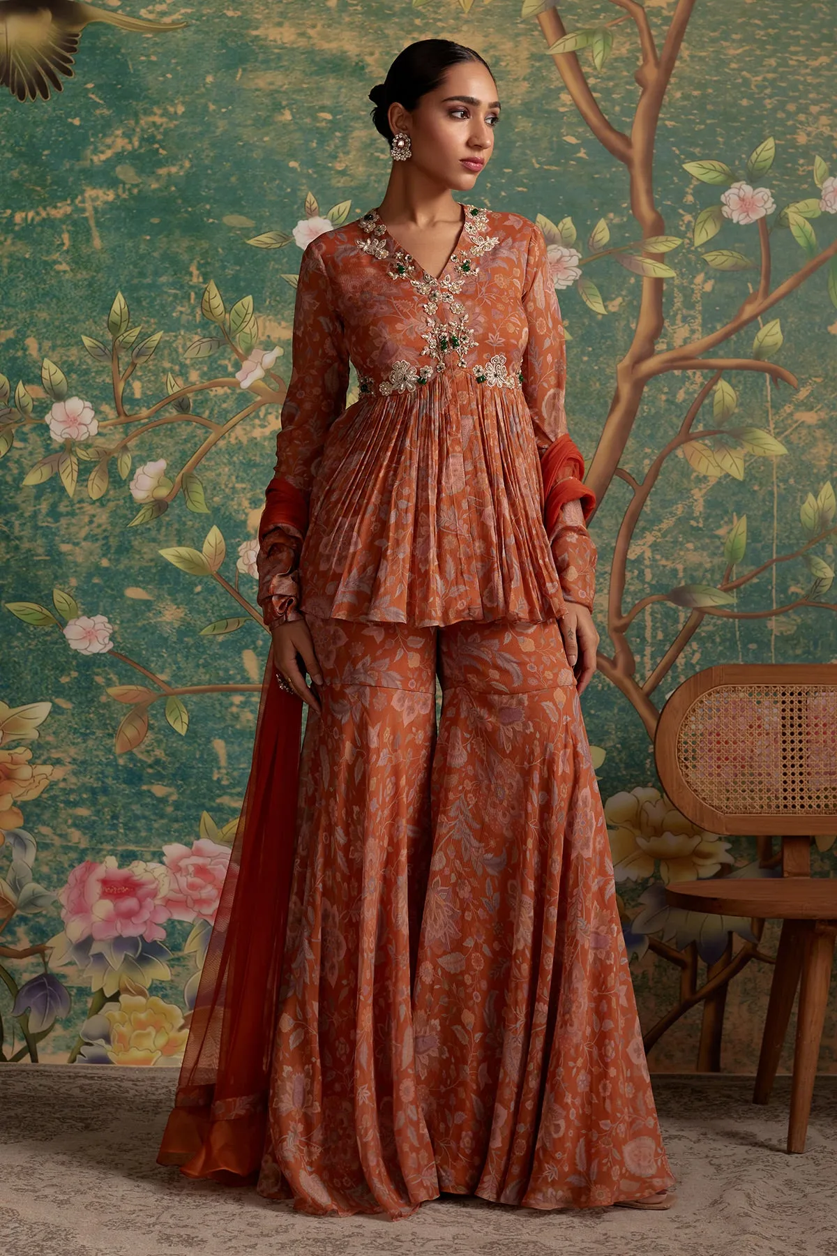 Awespring Peplum Sharara Set by Ridhi Mehra