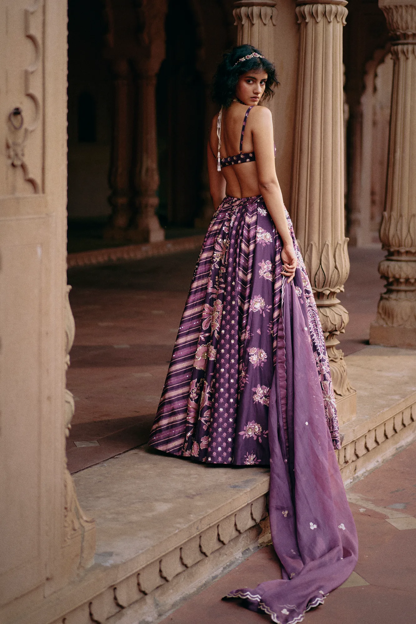 Aubrey Lehenga Set by Paulmi And Harsh, view 3