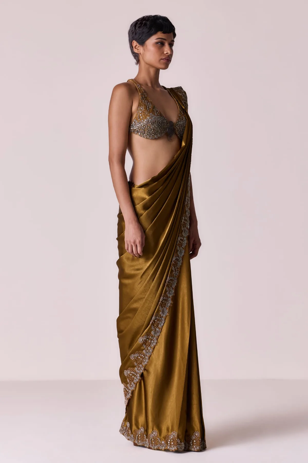 Clap Eight Bralette by Qbik in mustard, view 2