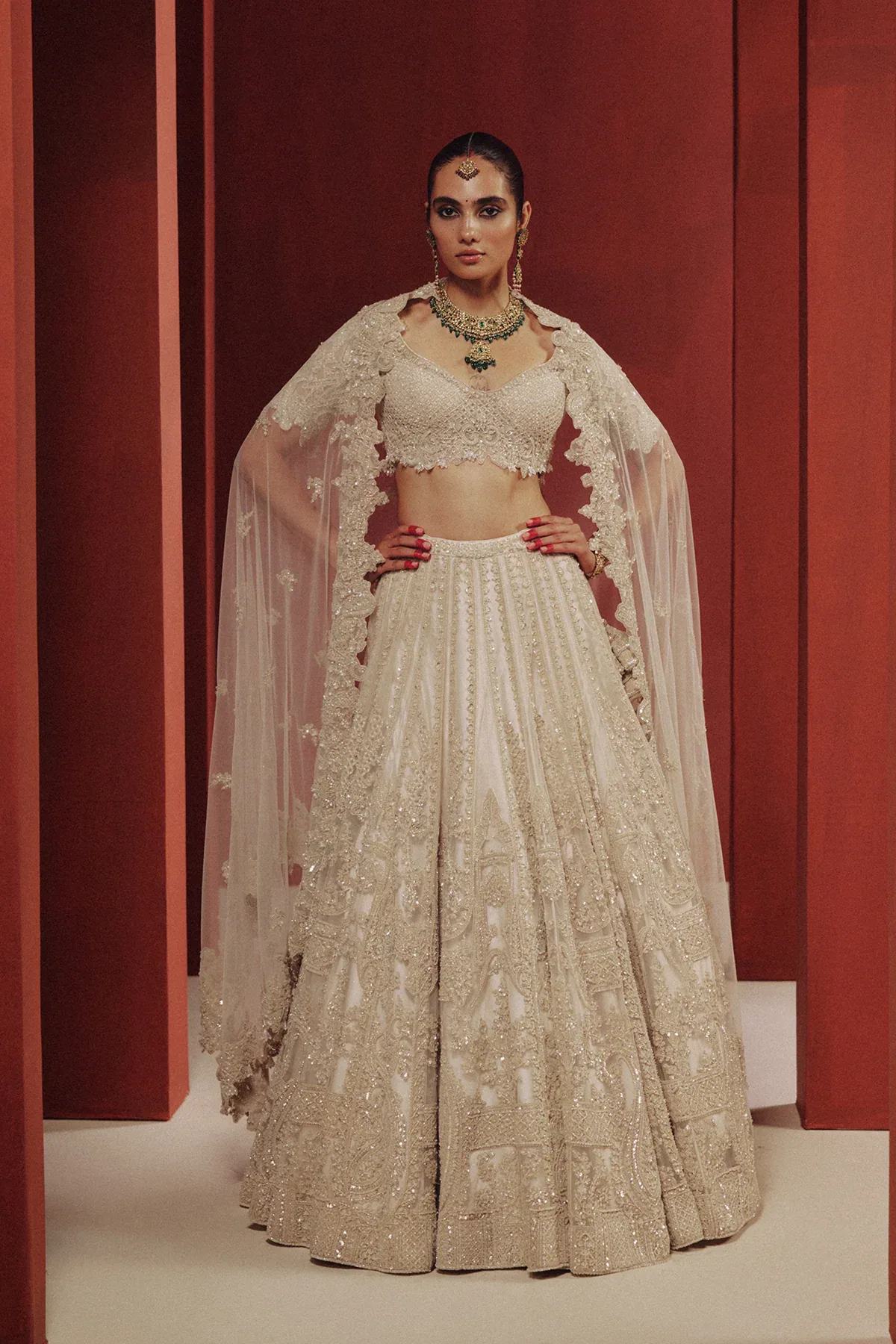 Pearl Élan Bridal Lehenga by Dolly J