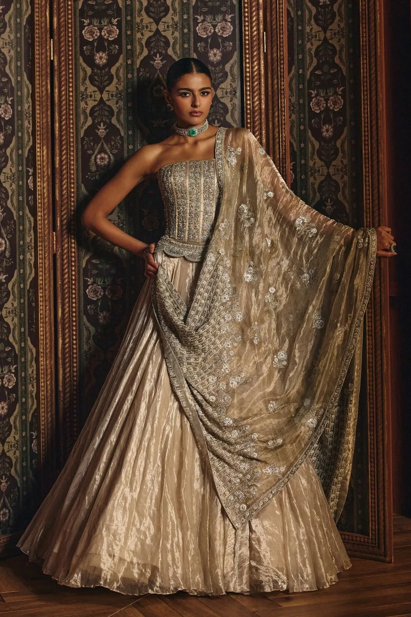Mahika by Mahima Mahajan, silver lehenga