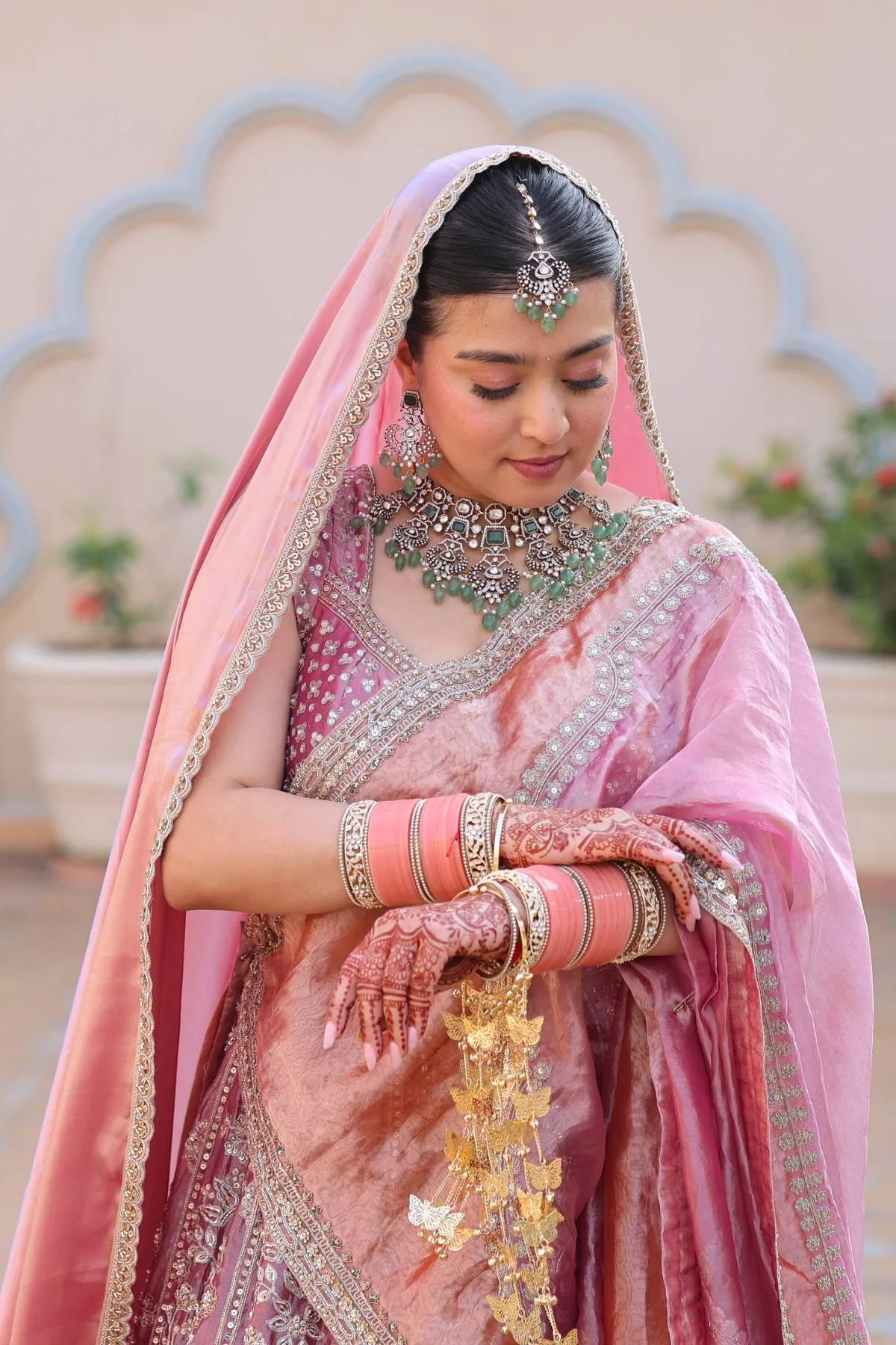 Aastha Rajput in Becoming Lehenga Set by Ridhi Mehra
