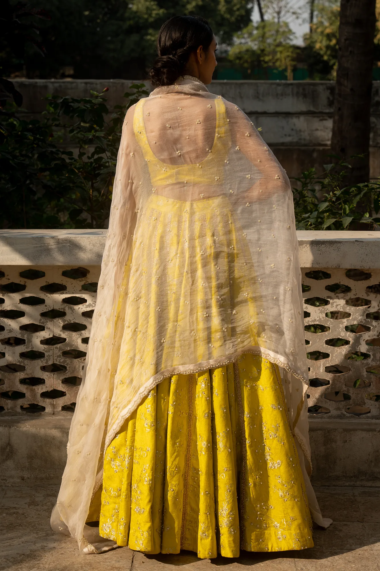 Adele Lehenga Set – Yellow by Paulmi And Harsh, view 4