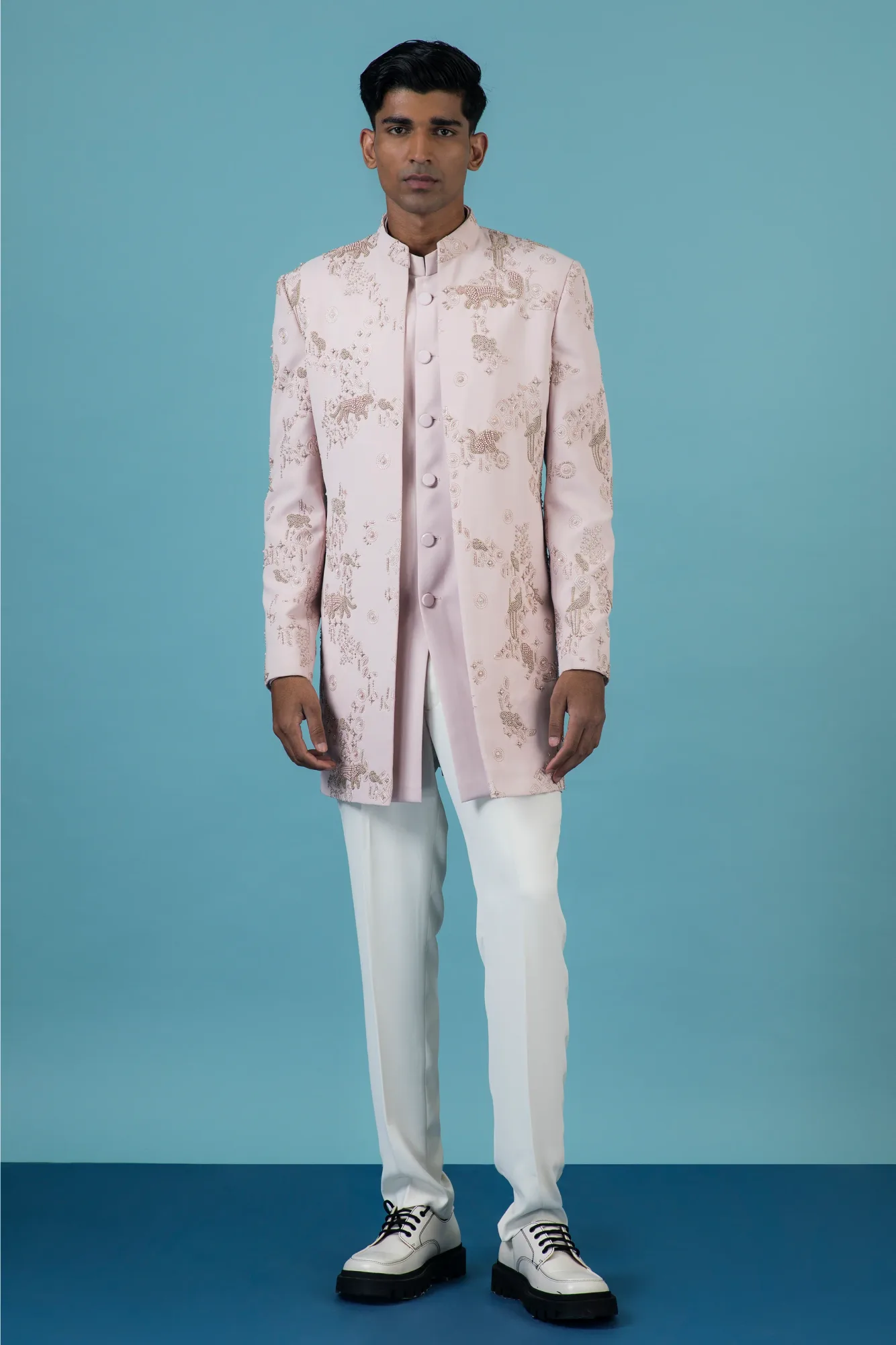 Blush Jungle Indo Western by Qbik