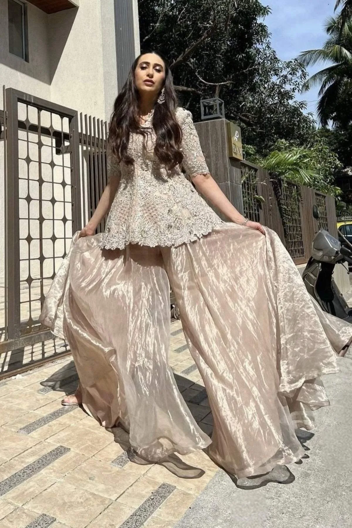 Karisma Kapoor in Mahroo Peplum Set by Ridhi Mehra