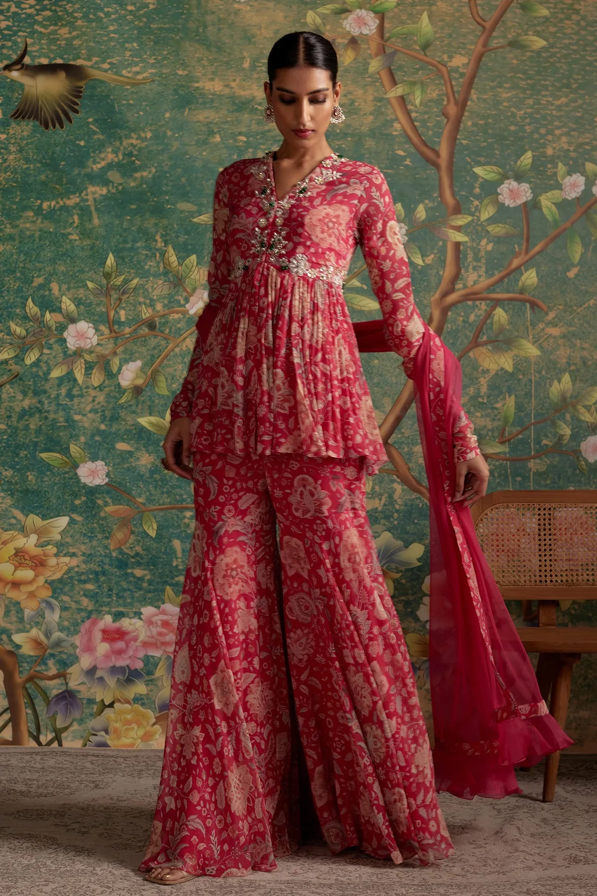 Awespring Peplum Sharara Set by Ridhi Mehra