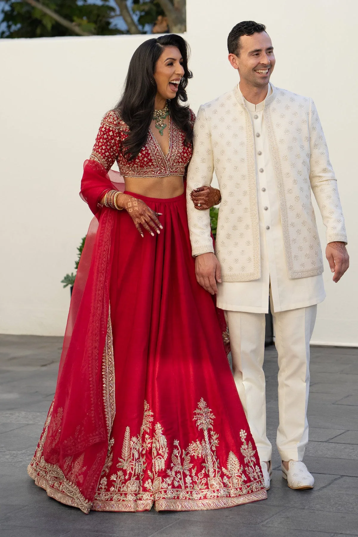 Sai Sandhu In Moga Lehenga Set by Ridhi Mehra in red