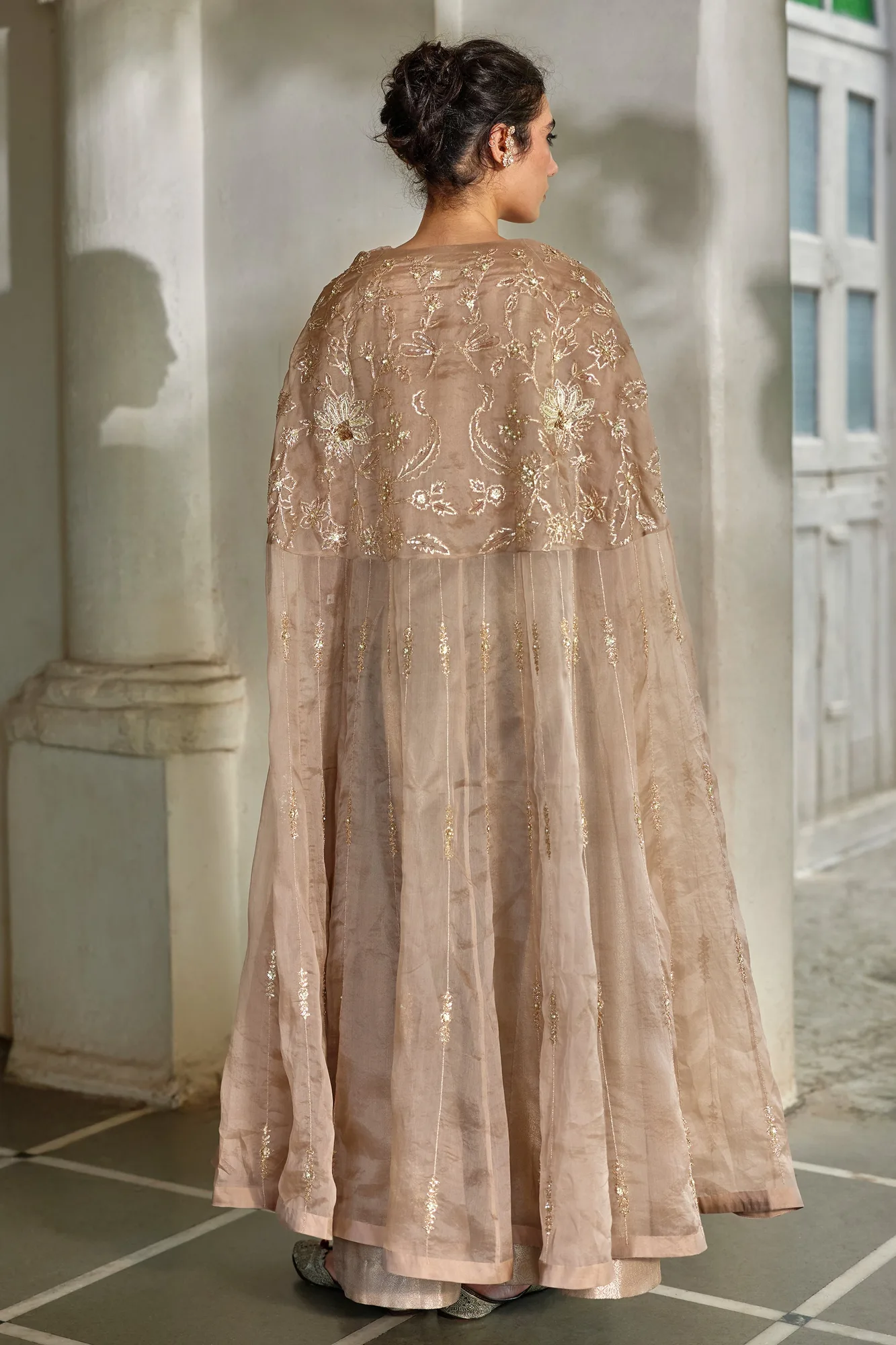 Lyra Cape Trouser Set by Paulmi And Harsh, cape set, view 3
