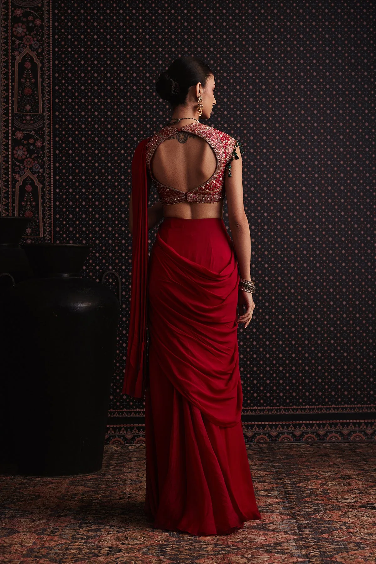 Seraphine Saree Set by Ridhi Mehra, view 3