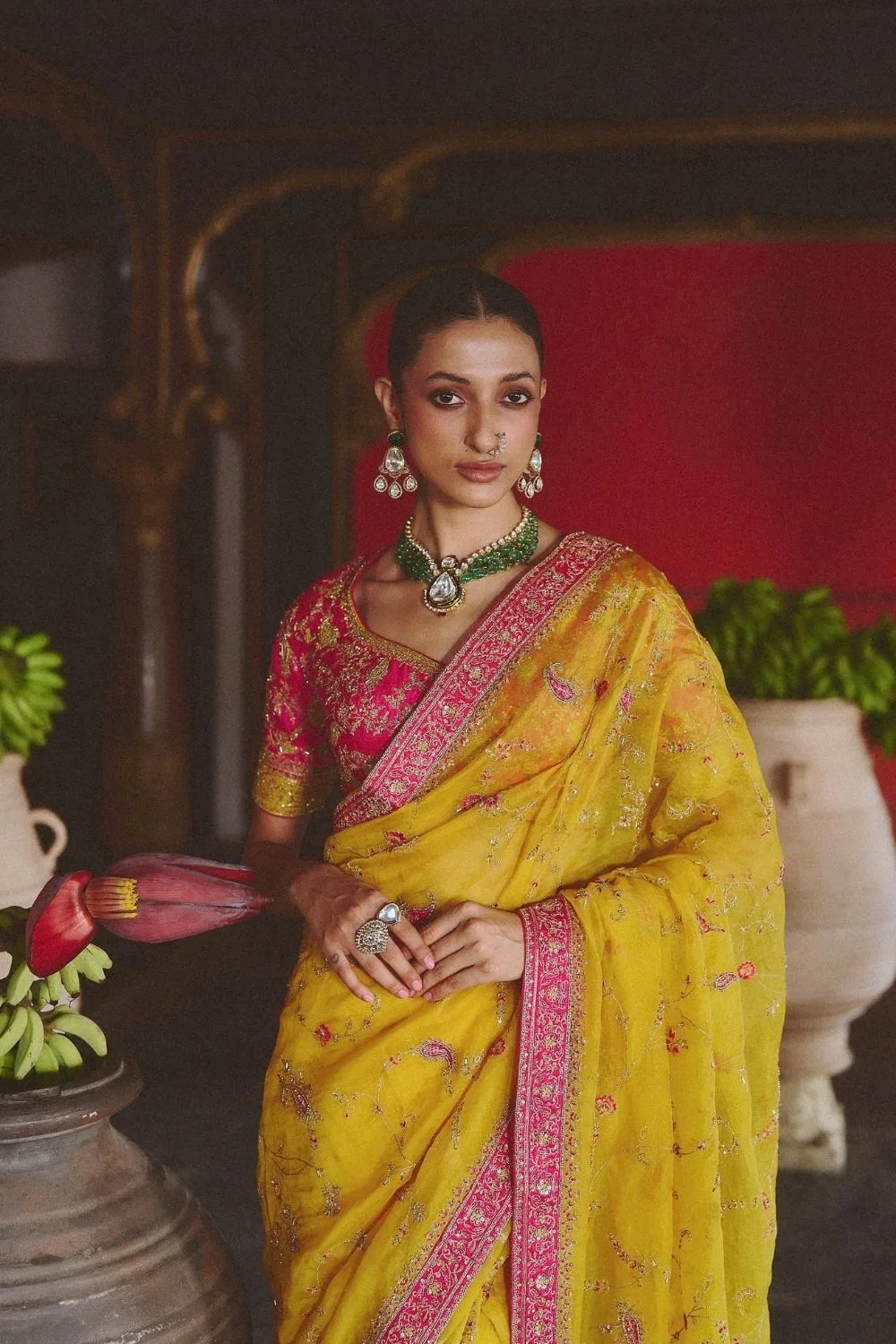 Charuvi Saree by Jigar Mali in yellow