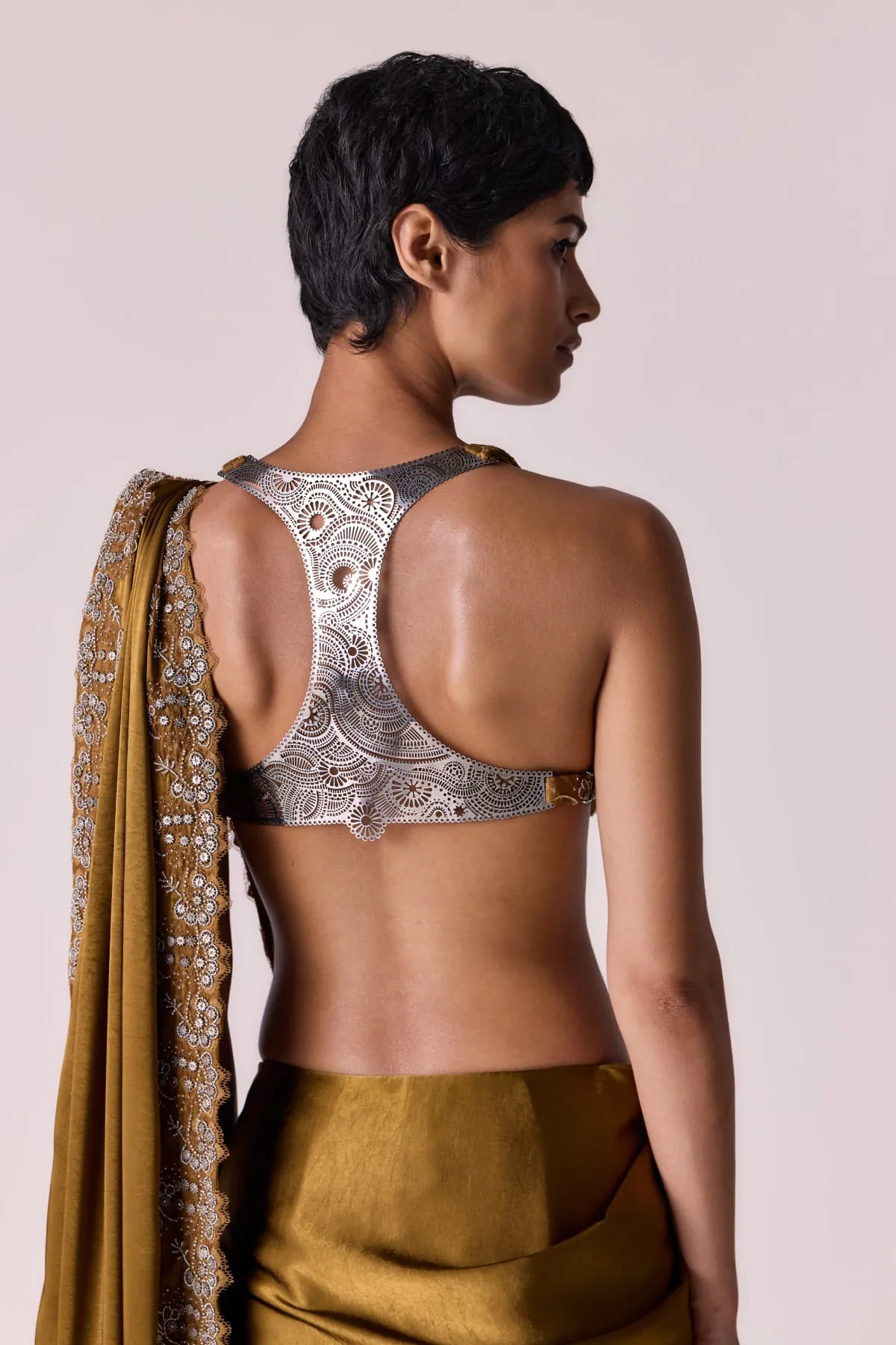 Clap Eight Bralette by Qbik in mustard, view 3