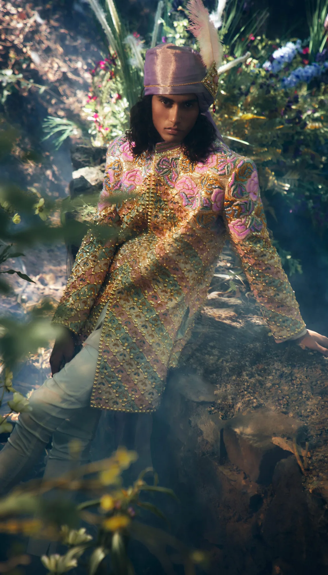 Lorenzo - Carriage Man Sherwani by Papa Don't Preach in ivory