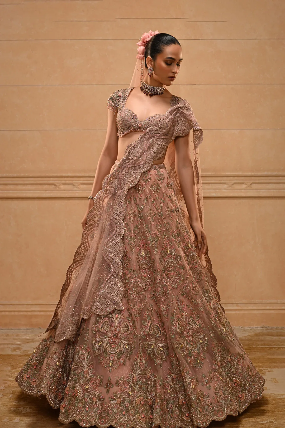 Gilded Trellis Embroidered Lehenga by Tarun Tahiliani