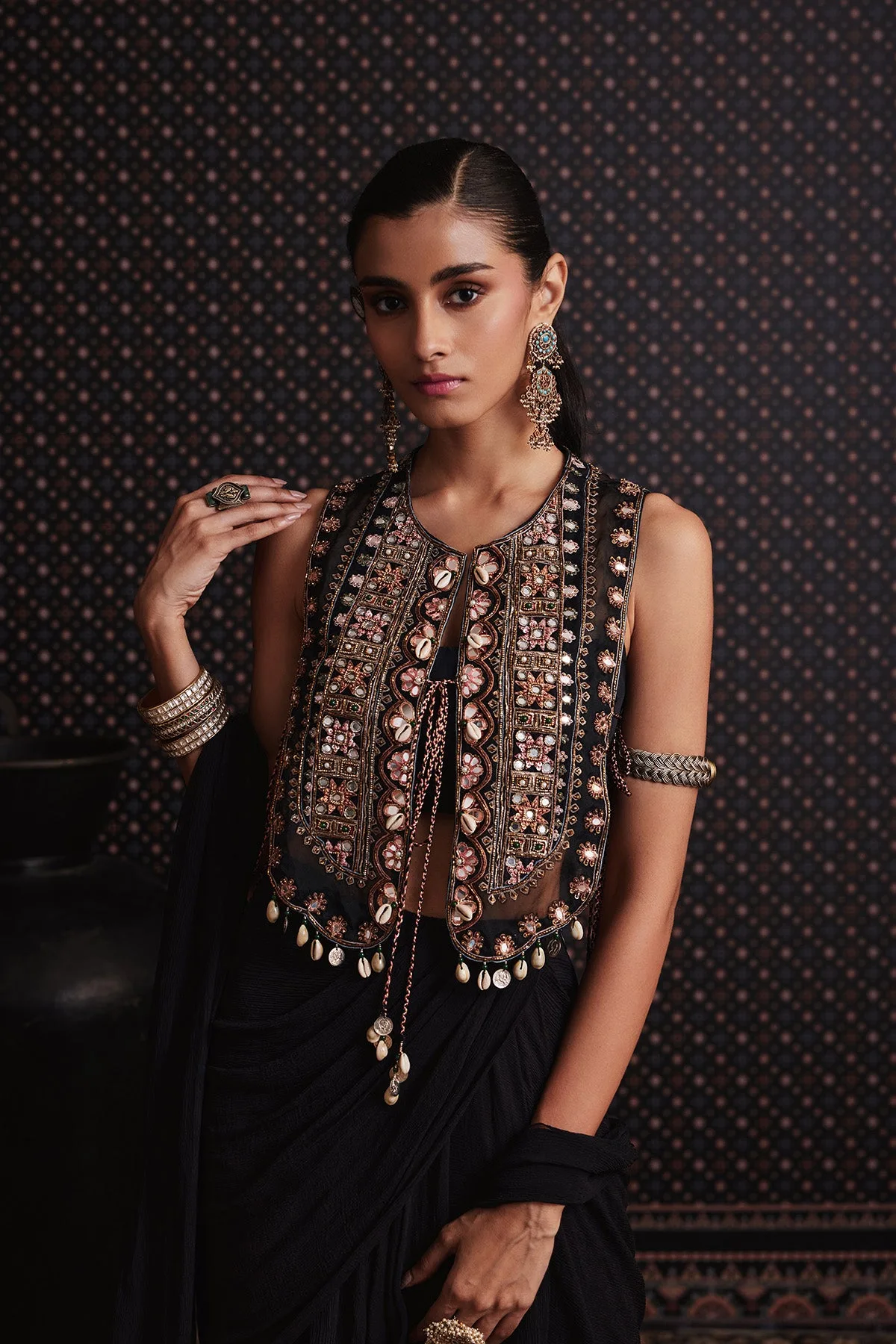 Wayward Saree Set by Ridhi Mehra, view 2