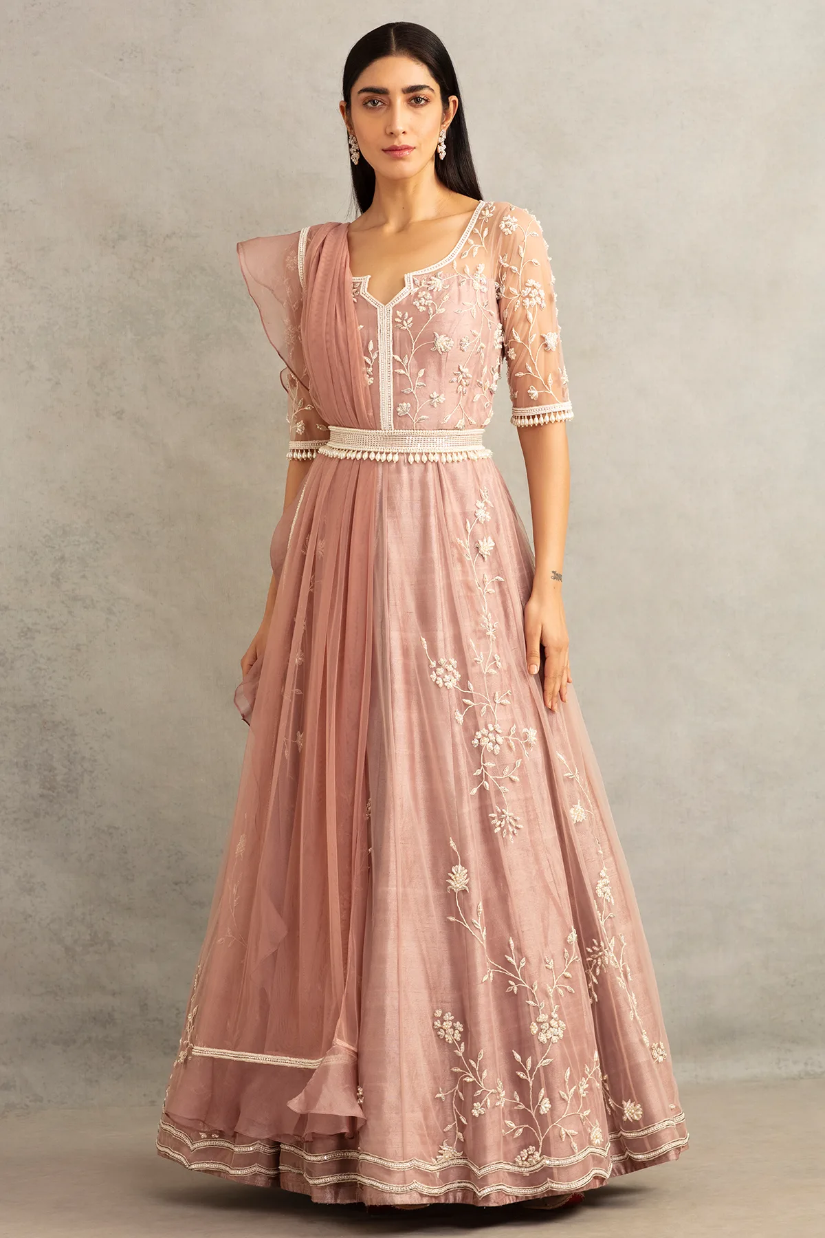 Basra pearl anarkali by Ridhi Mehra
