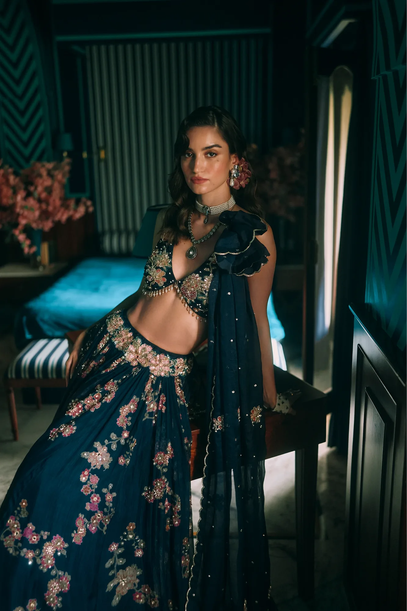 Bluebell Lehenga Set by Paulmi And Harsh, view 4