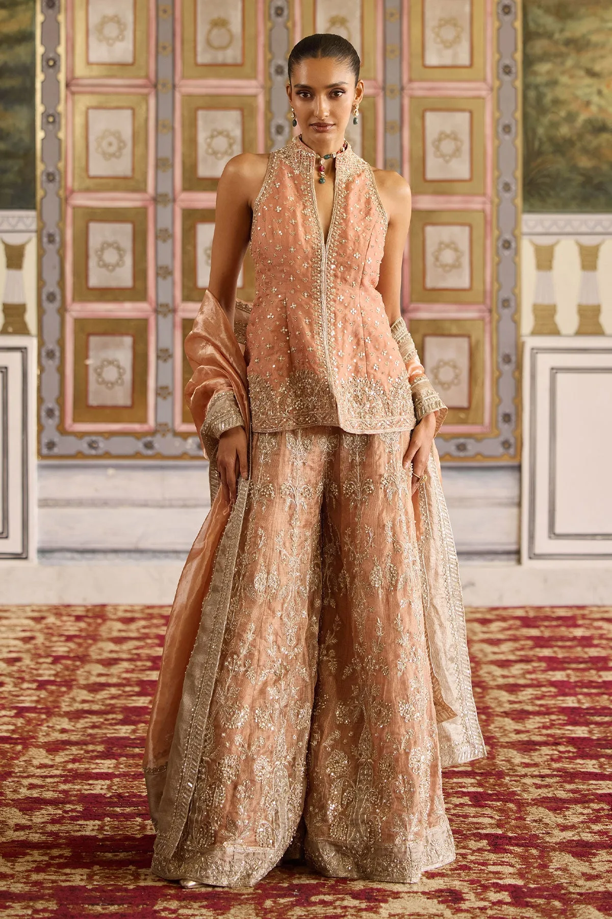 Whisper Sharara set by Ridhi Mehra