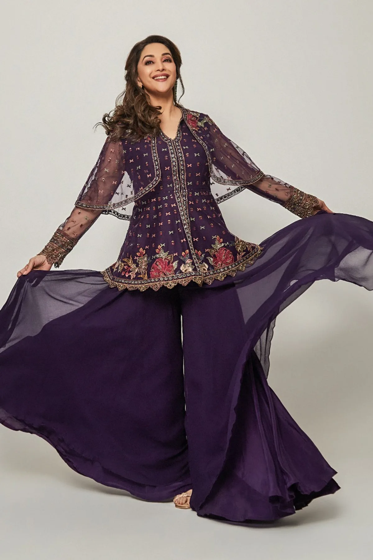 Madhuri Dixit in Rukm by Ridhi Mehra, sari