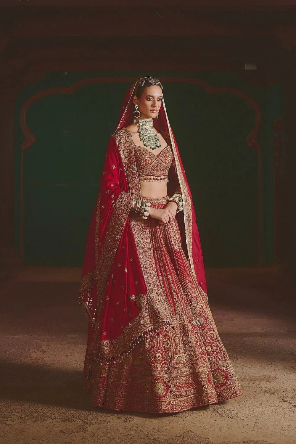 Revati Lehenga Set by Jigar Mali, view 3