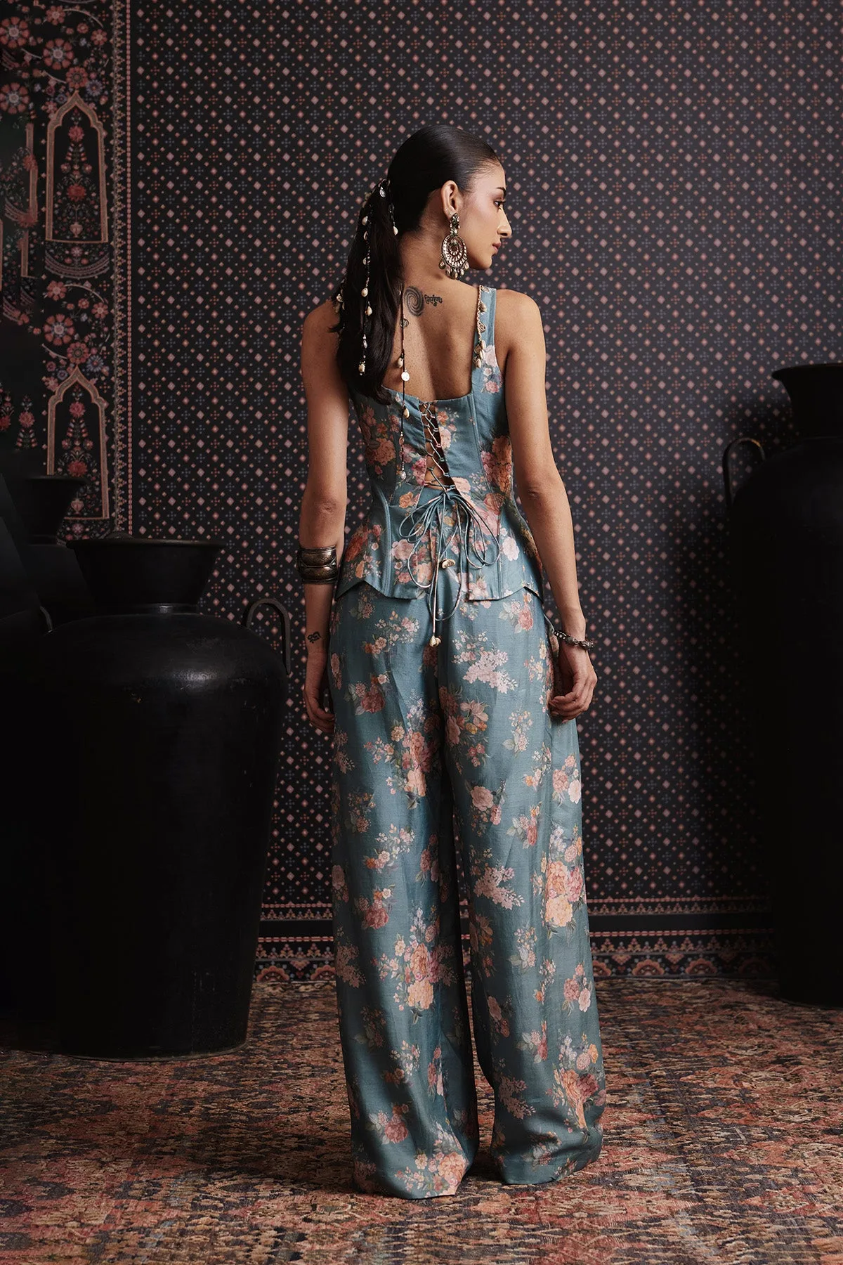 Mystic Pants Set by Ridhi Mehra, palazzo set, view 3