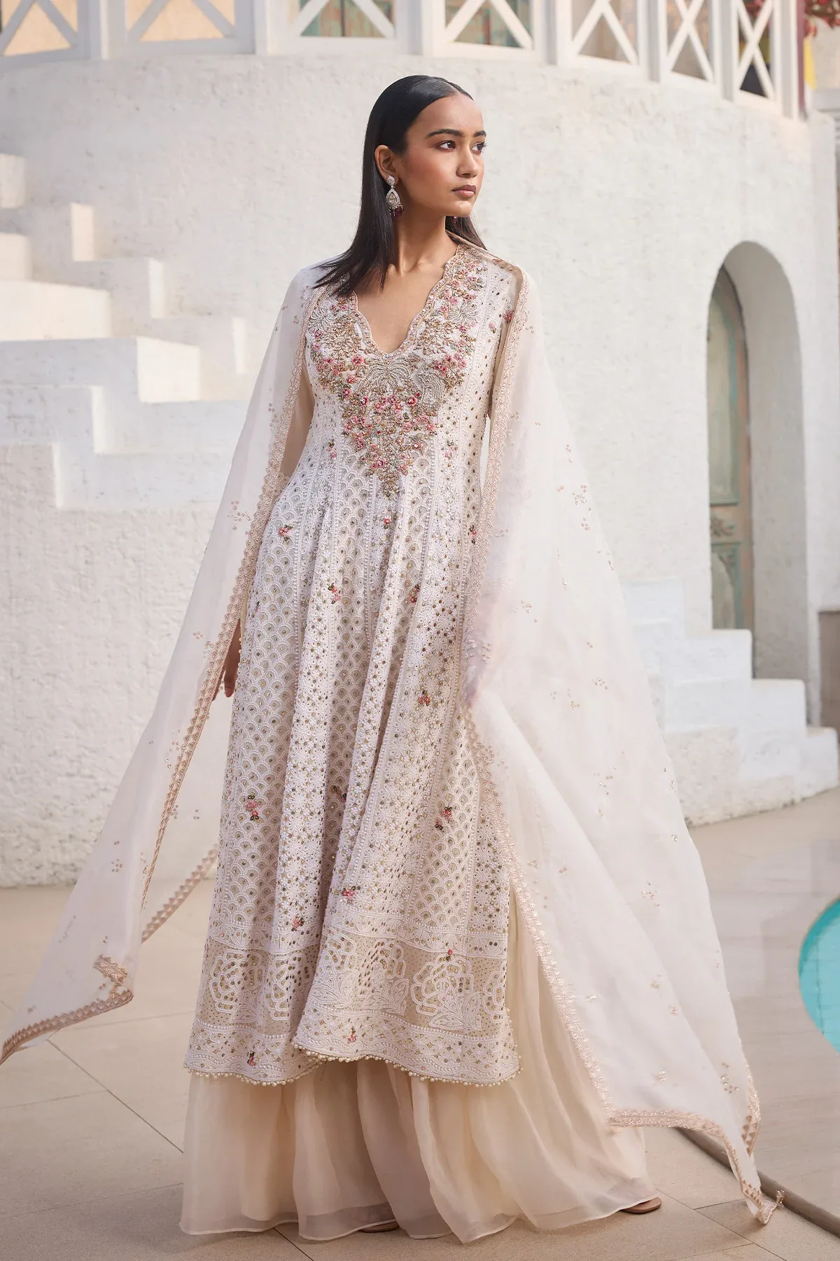 Alaya Chikankari Kalidaar Set by Dolly J