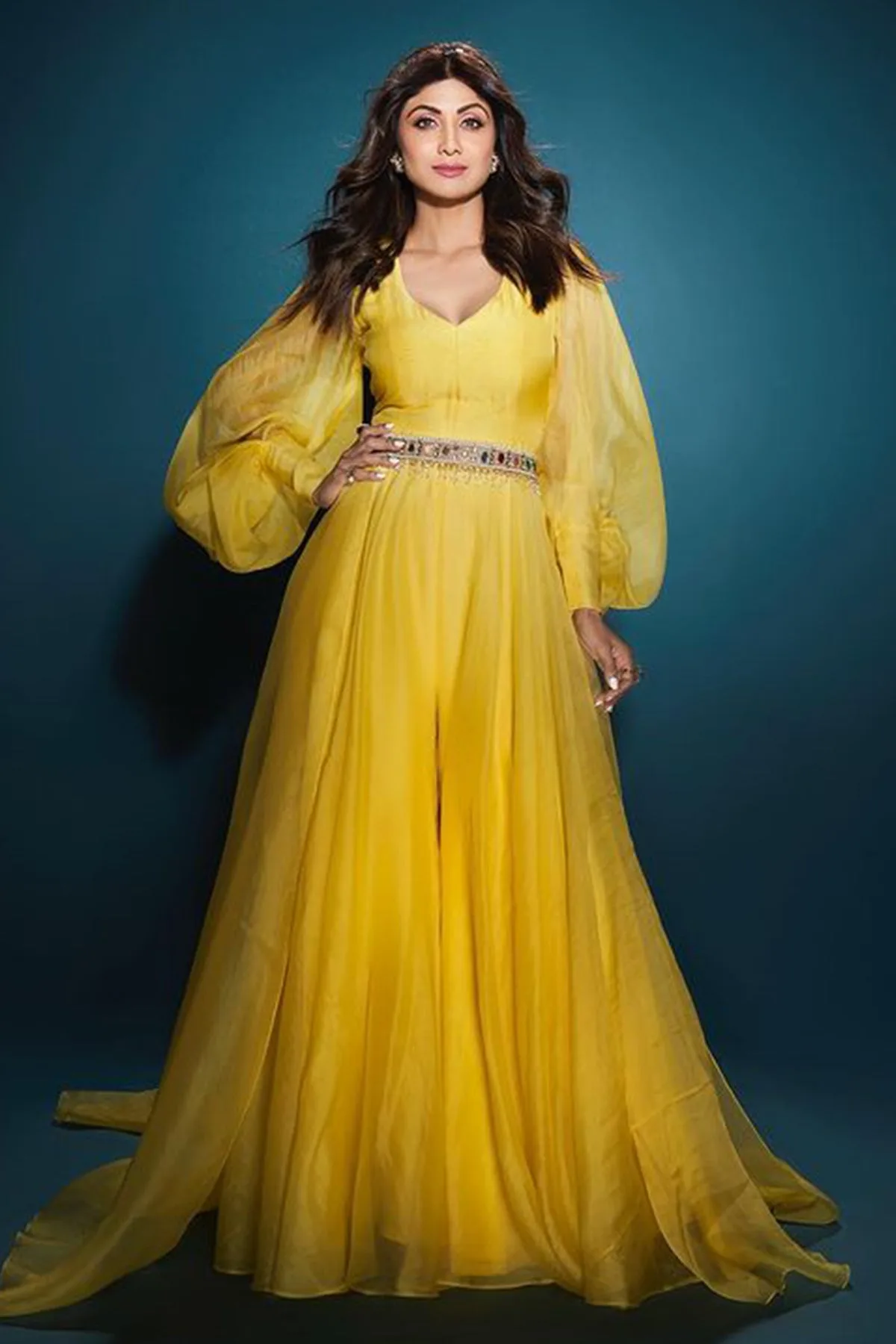 Shilpa Shetty In Helenor by Ridhi Mehra in yellow