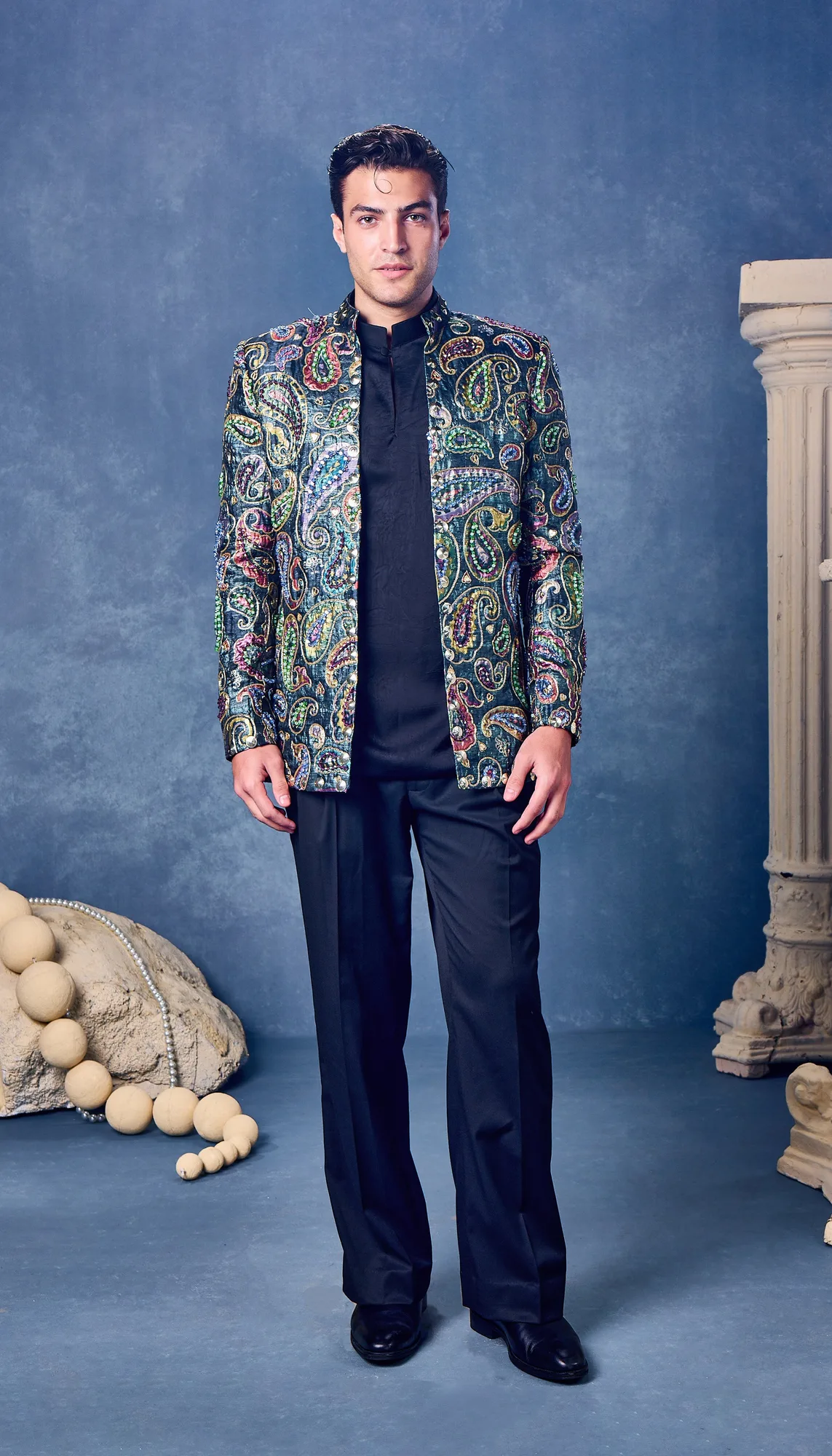 Paisley Parade - Jacket Set by Papa Don't Preach in black