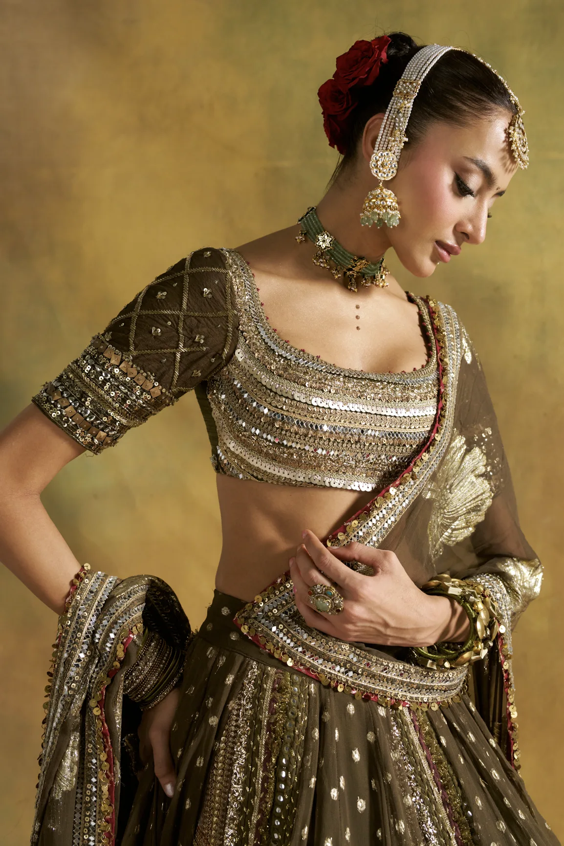 Zalima Lehenga by Rishi and Vibhuti, view 4