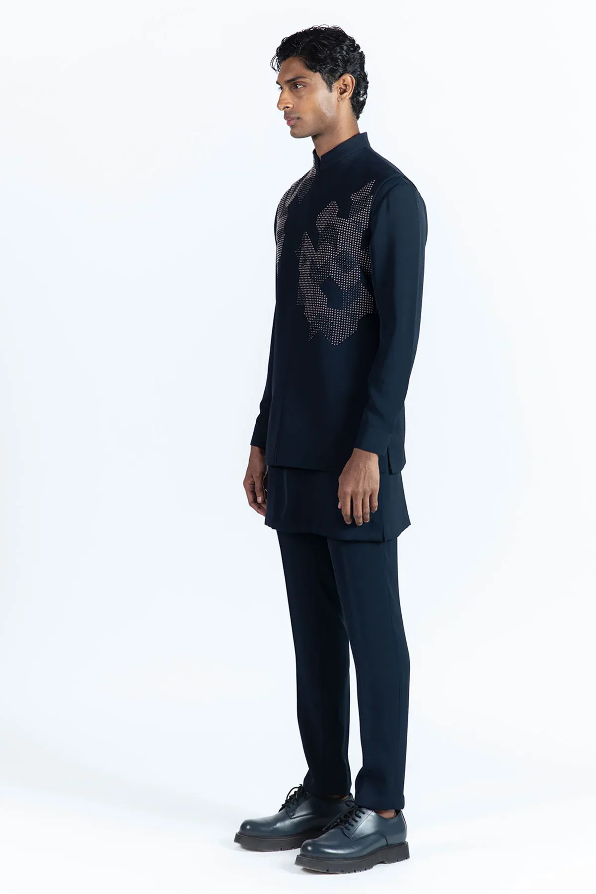 Moonlit Nehru Jacket by Qbik