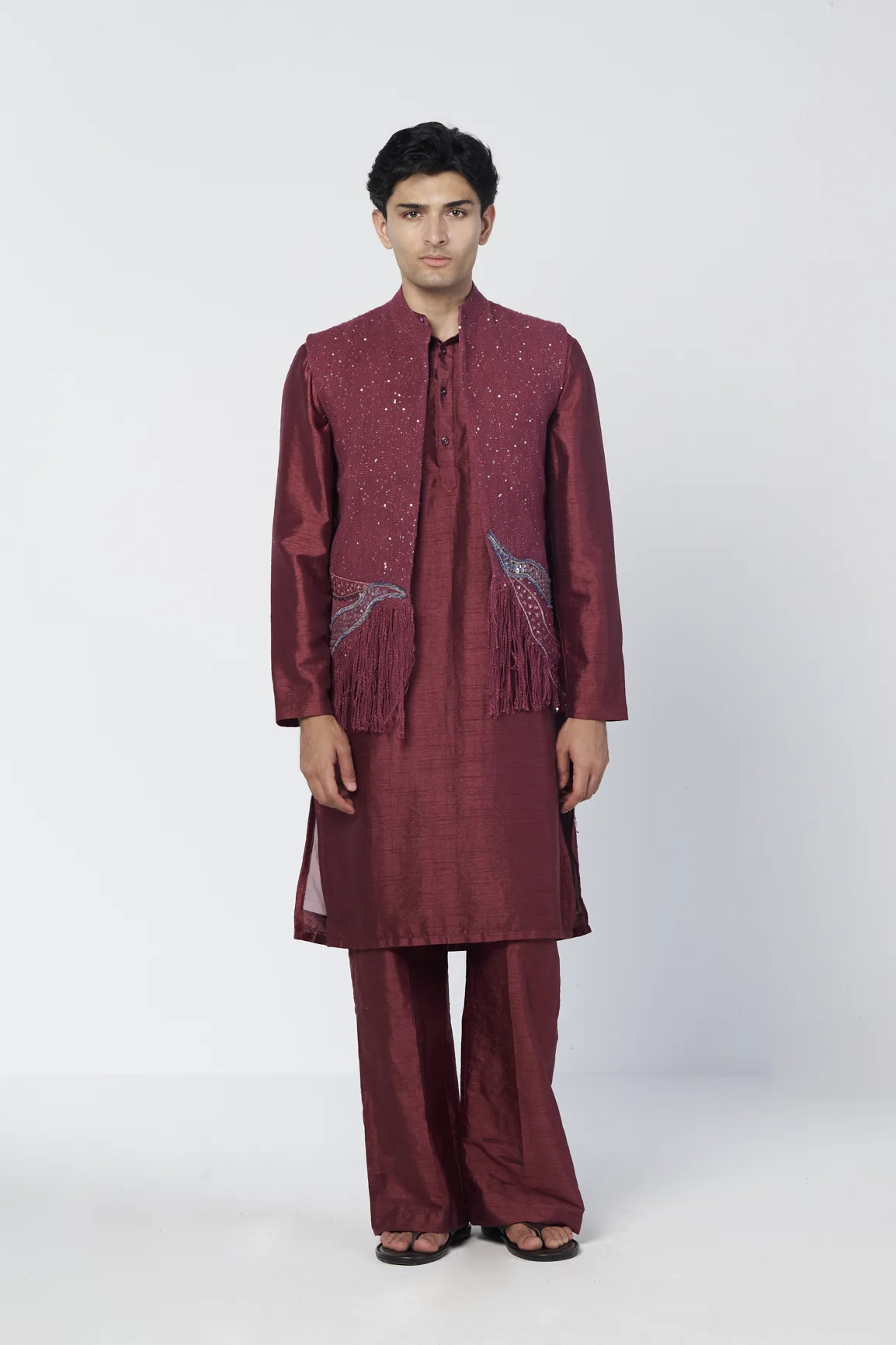 Grape Spark Men's Kurta by Rishi and Vibhuti