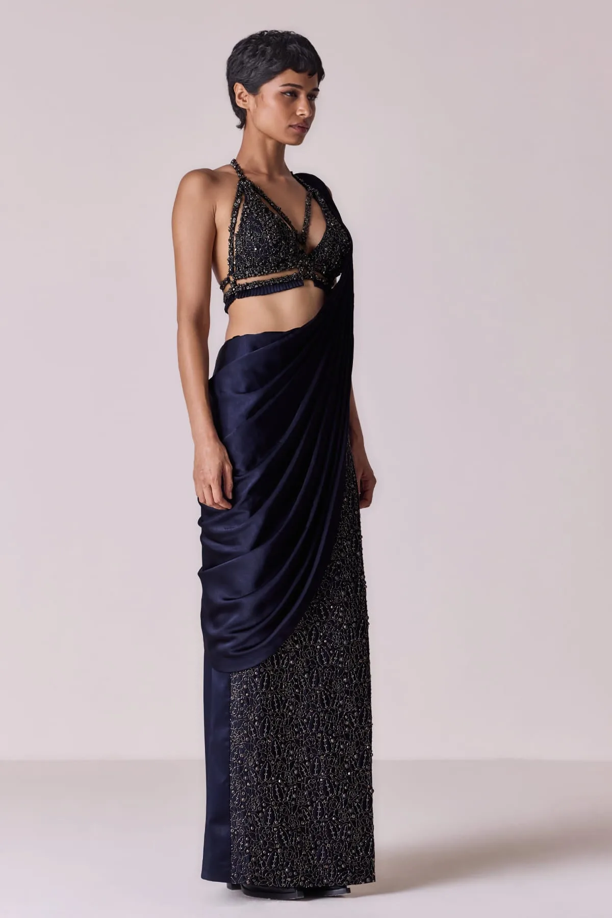 Clap Three/A by Qbik in navy blue, view 3