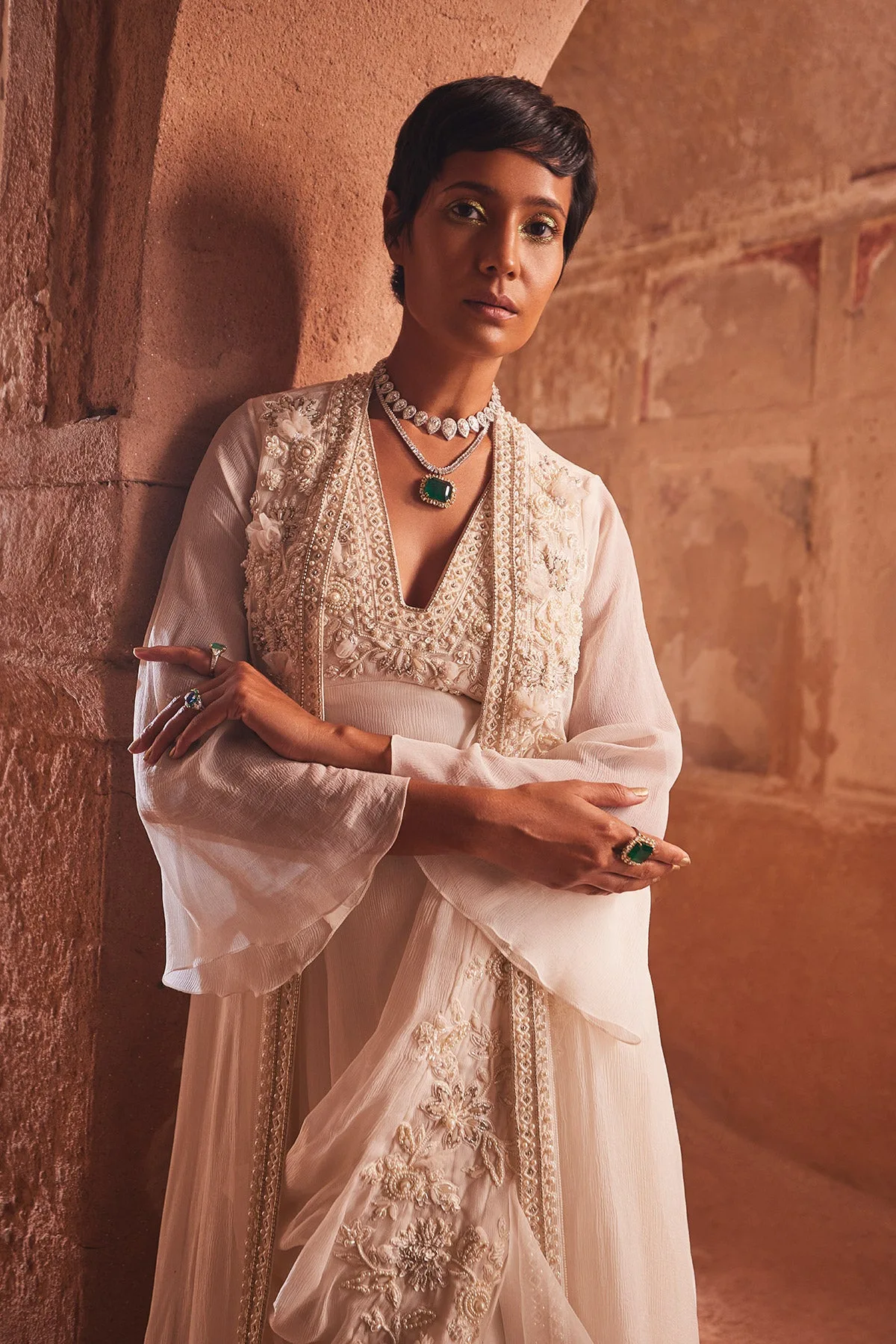 Aina by Ridhi Mehra in ivory, view 4