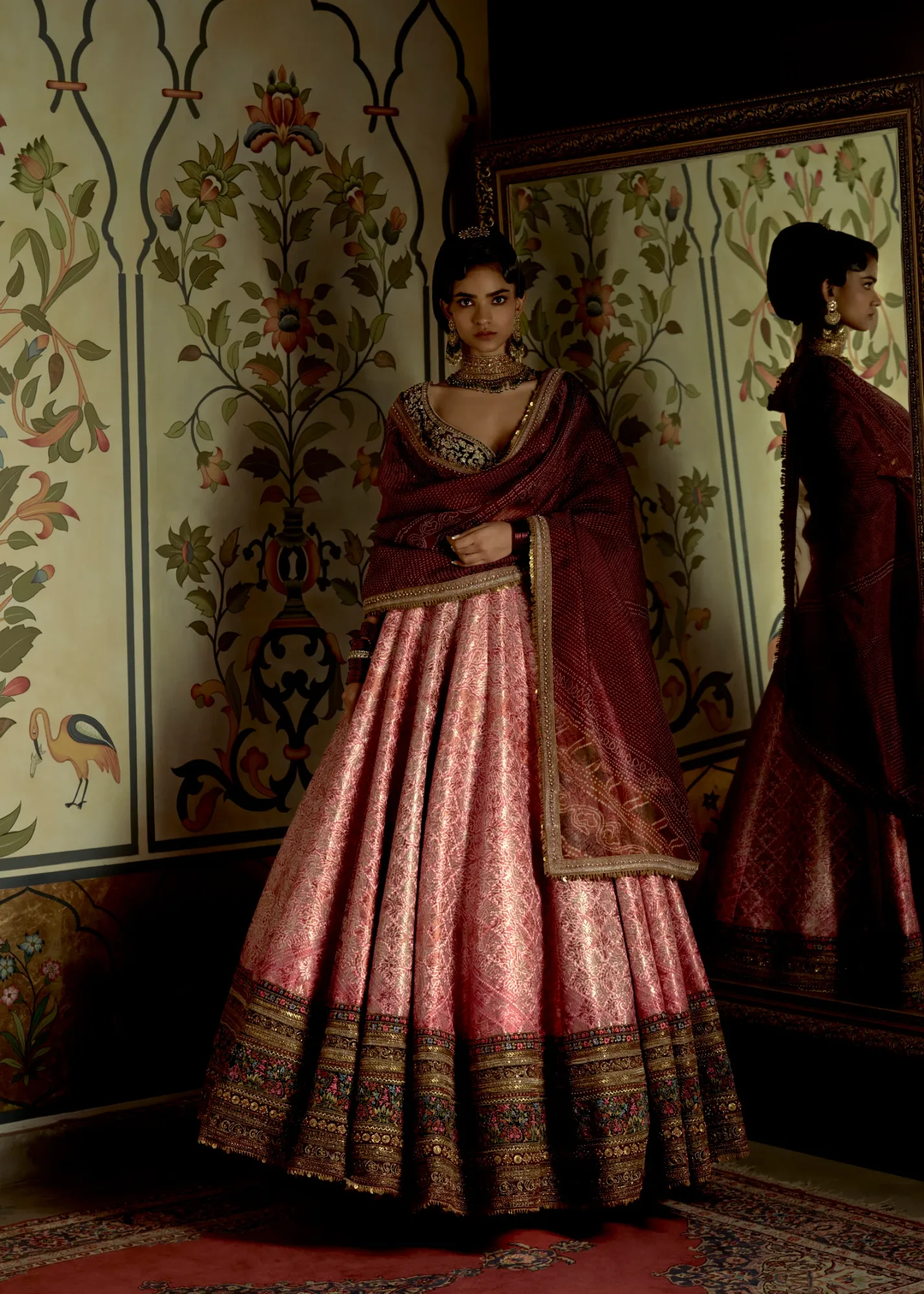 Chandrakala Embroidered Lehenga Set by Marwar Couture
