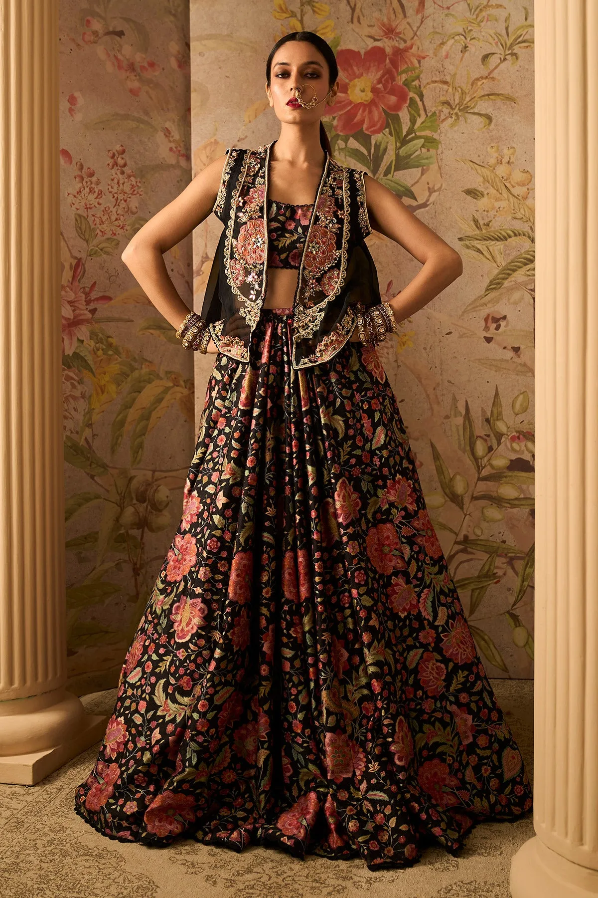 Razzle Lehenga Set by Ridhi Mehra in black