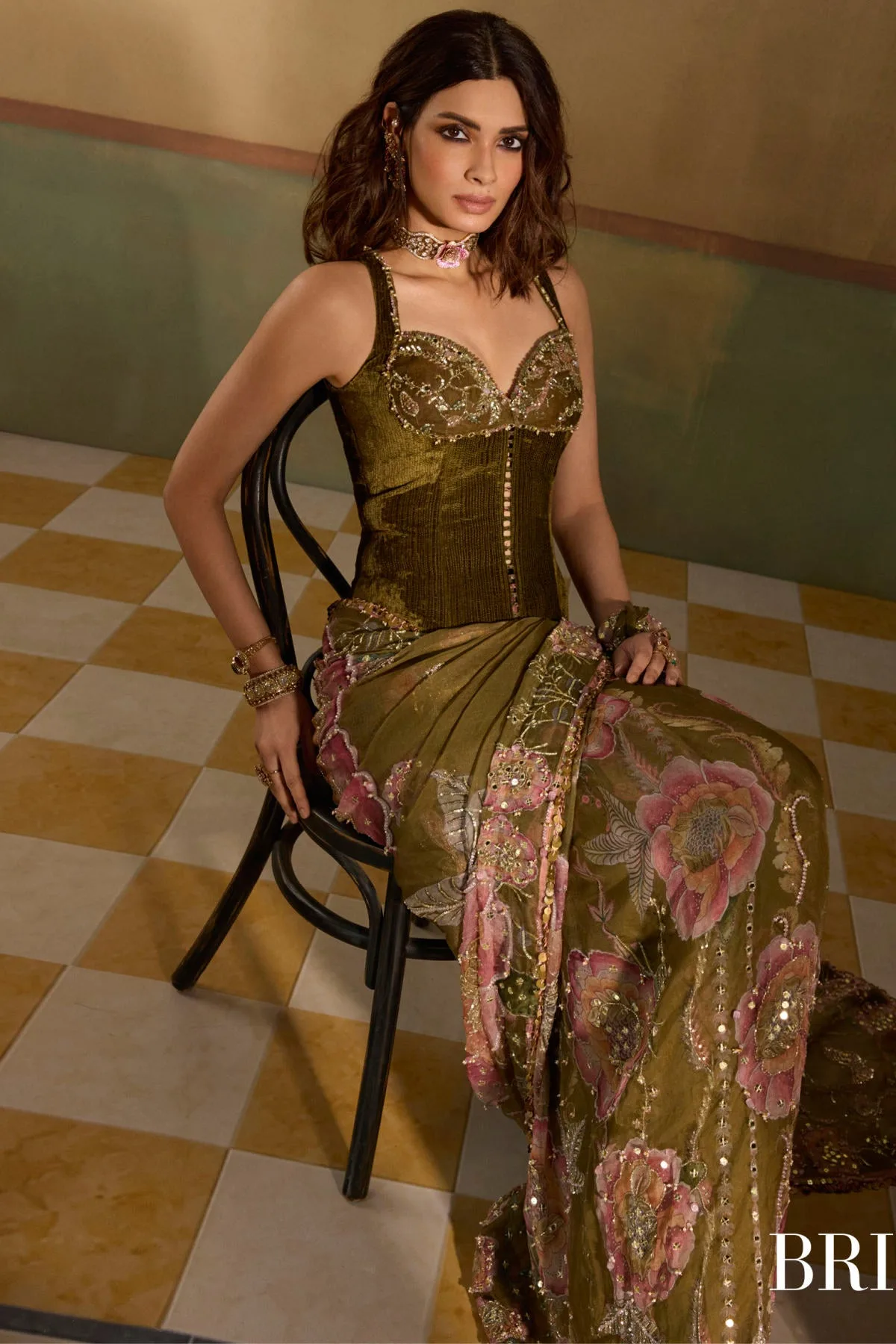 Diana Penty in Sayari by Mahima Mahajan, sari, view 2