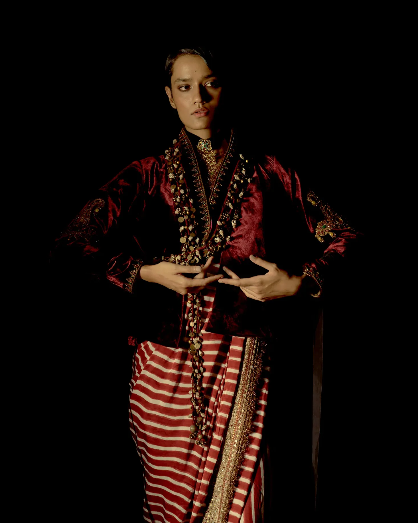 Kalavati Embroidered Saree Set by Marwar Couture