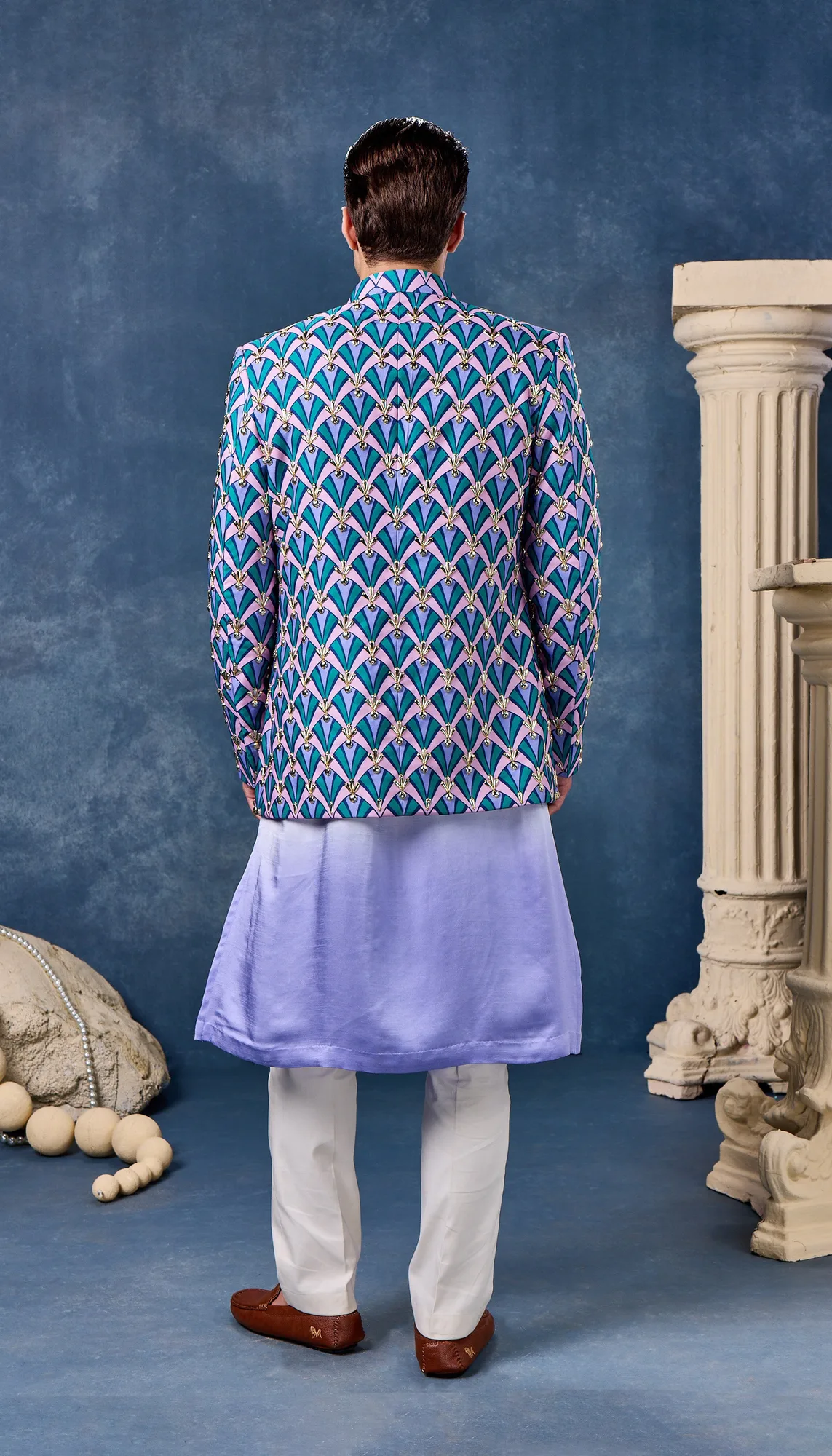 Evening Star - Jacket Set by Papa Don't Preach in ivory, view 3