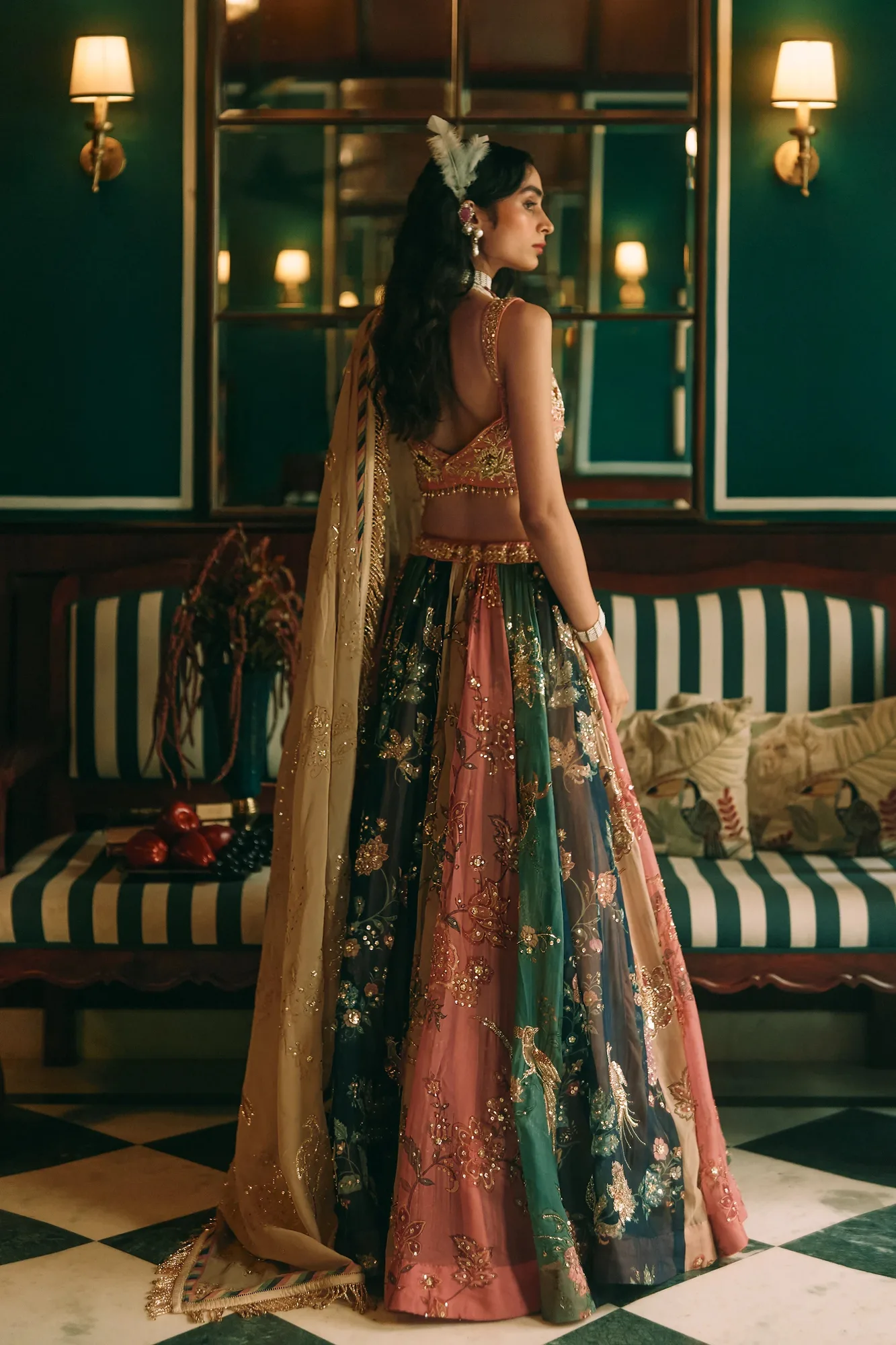 Aura Lehenga Set by Paulmi And Harsh, view 2