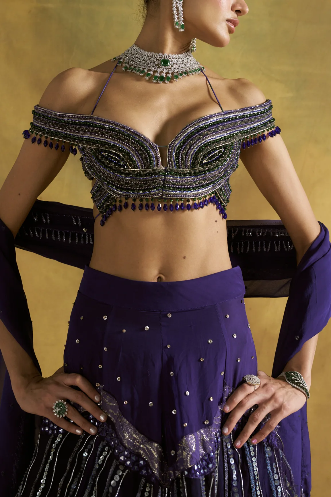 Tara lehnga by Rishi and Vibhuti, lehenga, view 2
