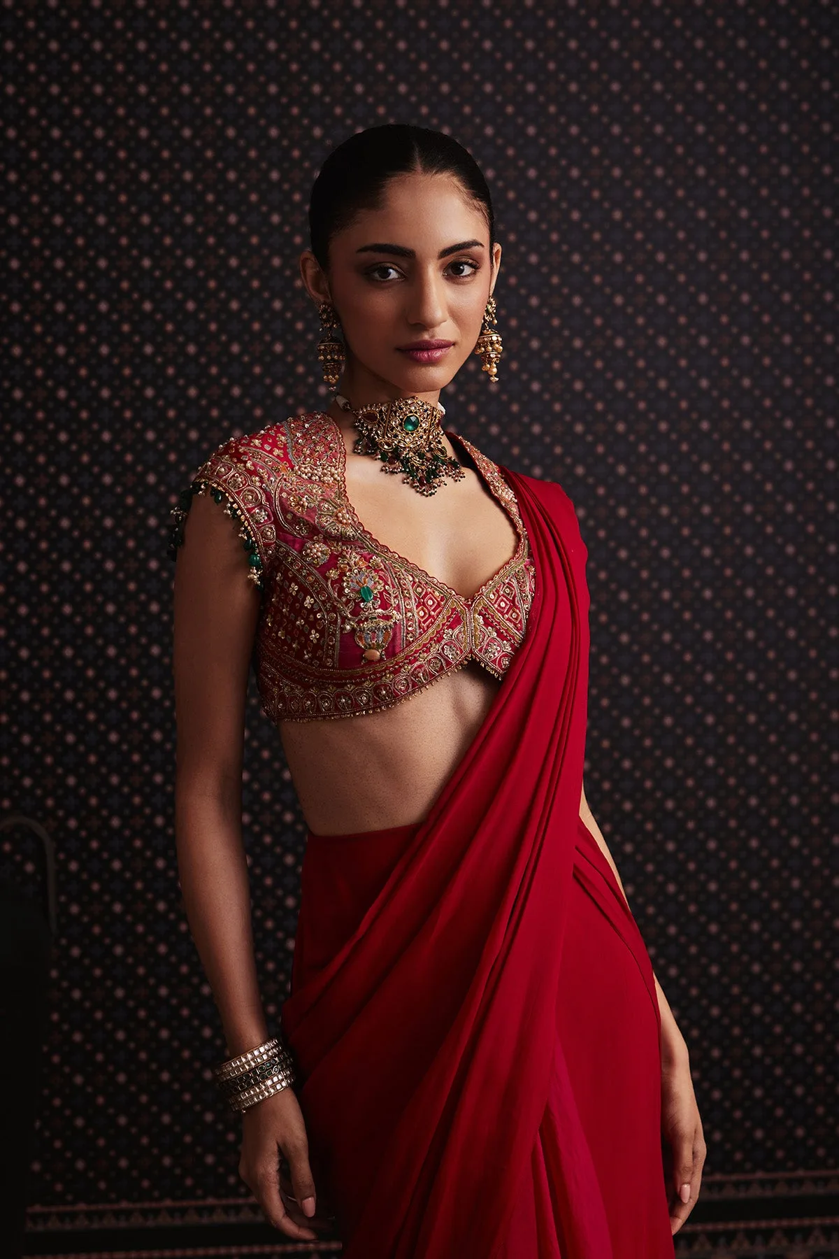 Seraphine Saree Set by Ridhi Mehra, view 2