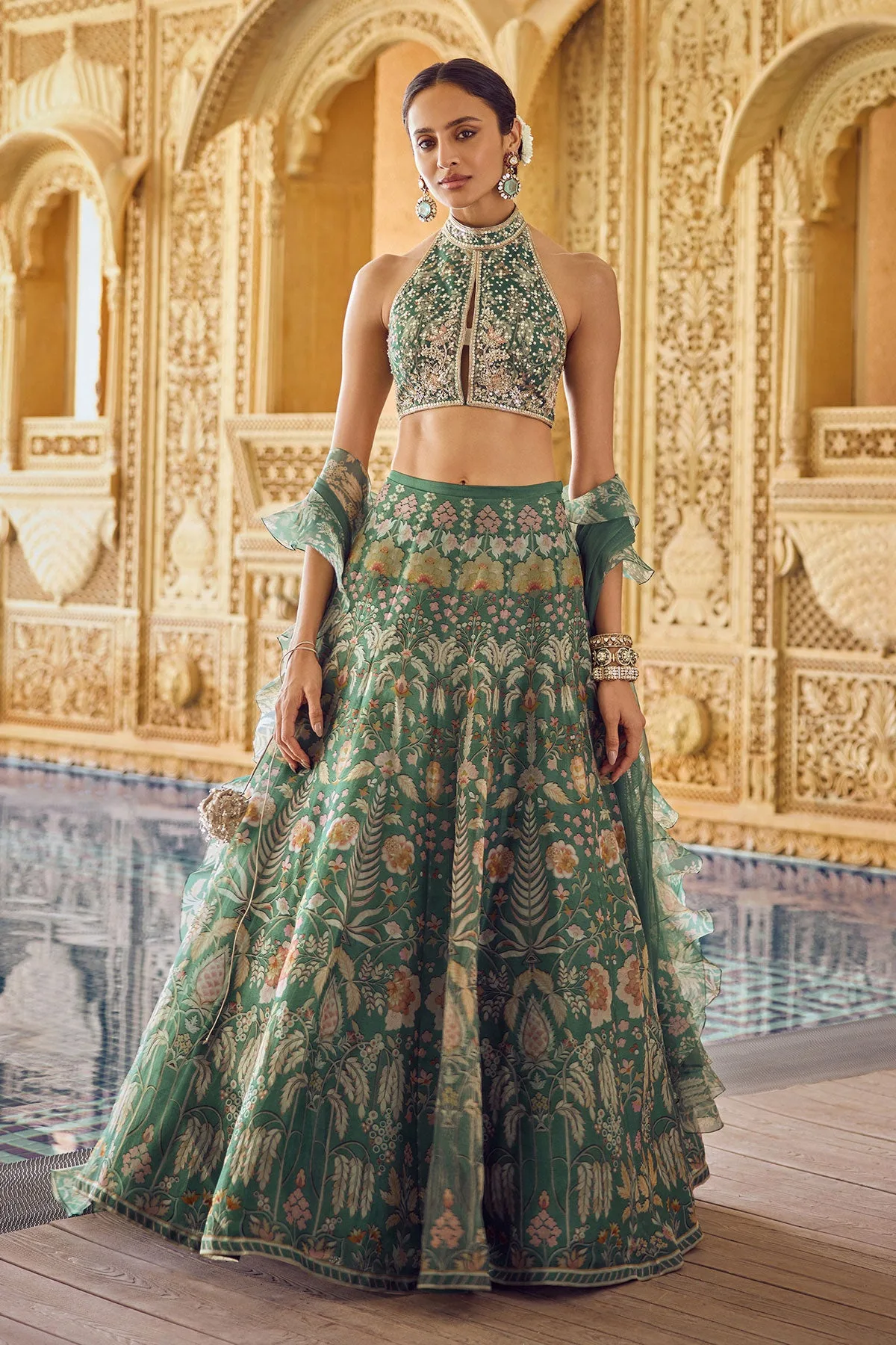 Mist Lehenga Set by Ridhi Mehra