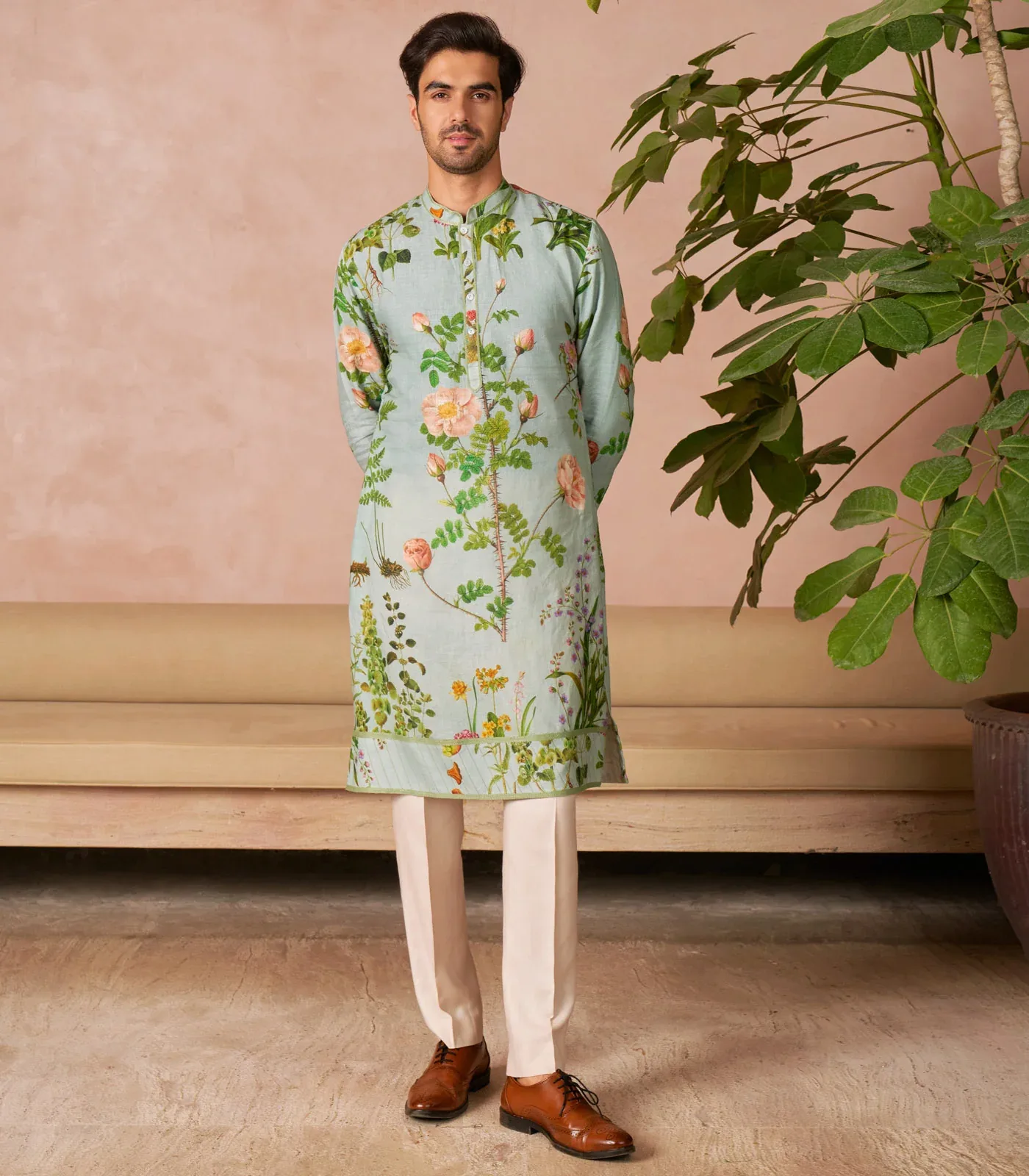 Blue Kurta Set by Anushree Reddy