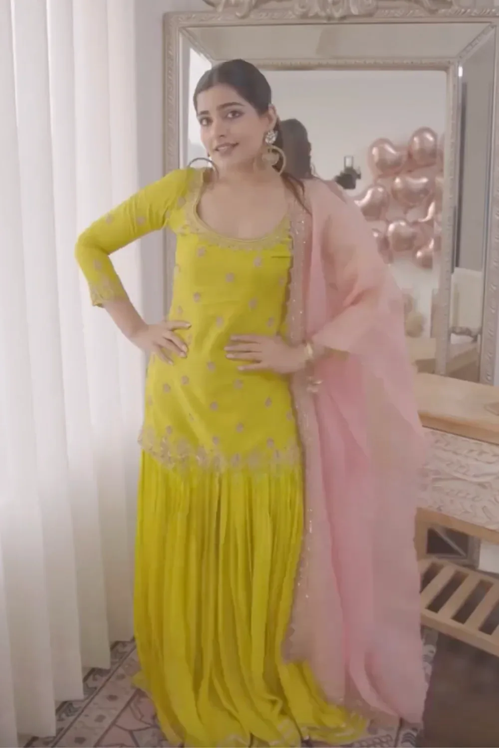 Kritika Khurana in Amisha Gharara Set by Jigar Mali
