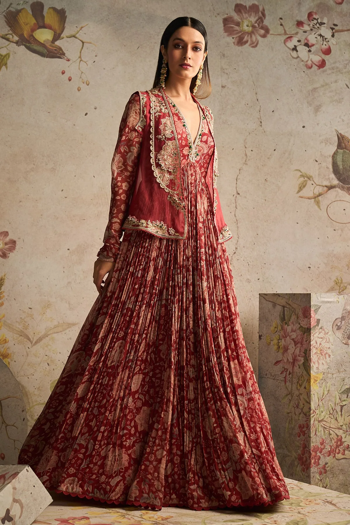 Dazzle Anarkali Jacket Set by Ridhi Mehra